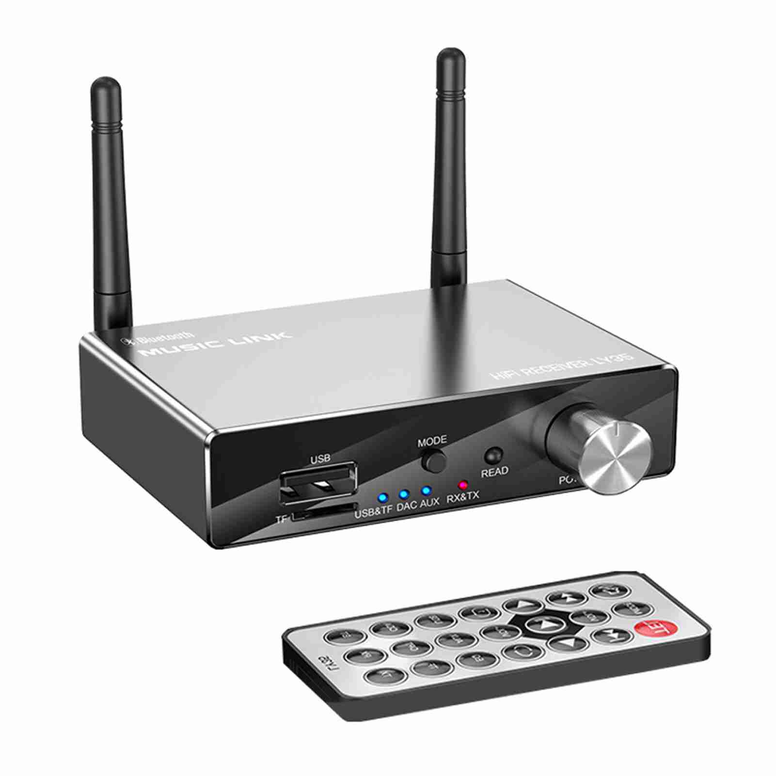 Bluetooth 5.3 6-in-1 Drahtloser Audio-aux-sender/empfänger Für Telefone, Computer, Fernseher, Projektoren Und Verstärker