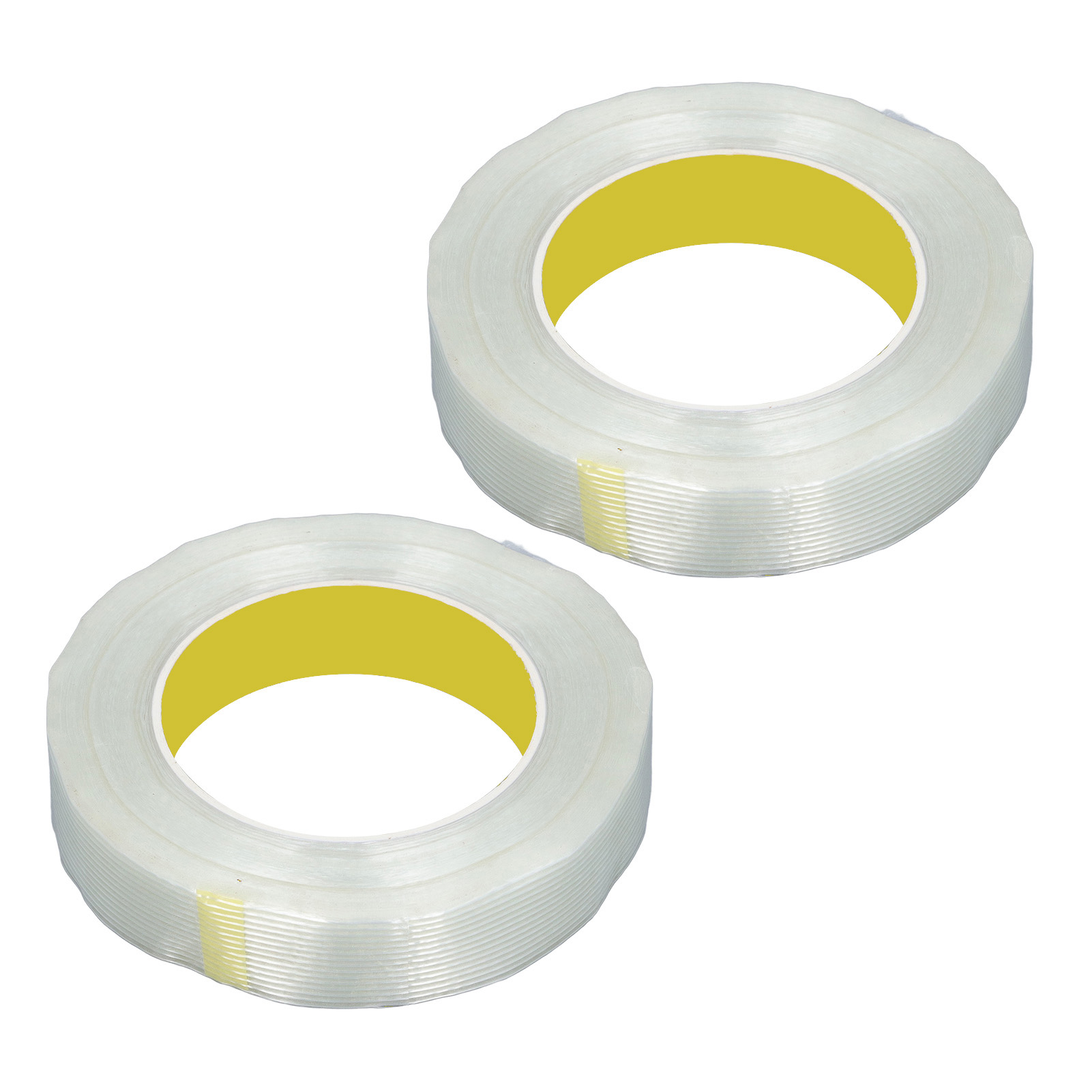 Packung Mit 2 Rollen 25 Mm Breitem X 50 M Langem Glasfaserband, Klebstoff Für Verpackungen, Transport Und Geräteherstellung
