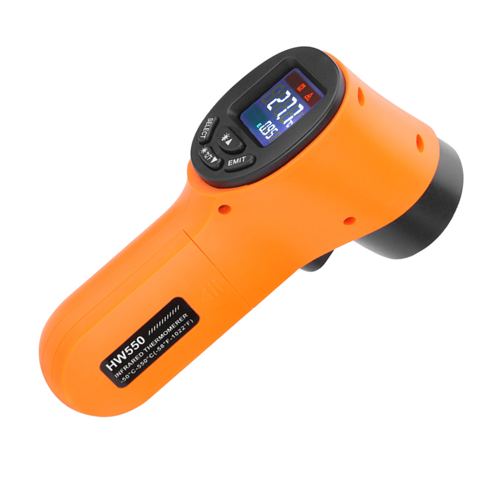 Tragbares, Berührungsloses Infrarot-thermometer -50550℃, Messbereich 12:1 (entfernungs-/messfleckverhältnis), Laserzielvorrichtung, Farb-lcd-bildschirm, Digitales Thermometer