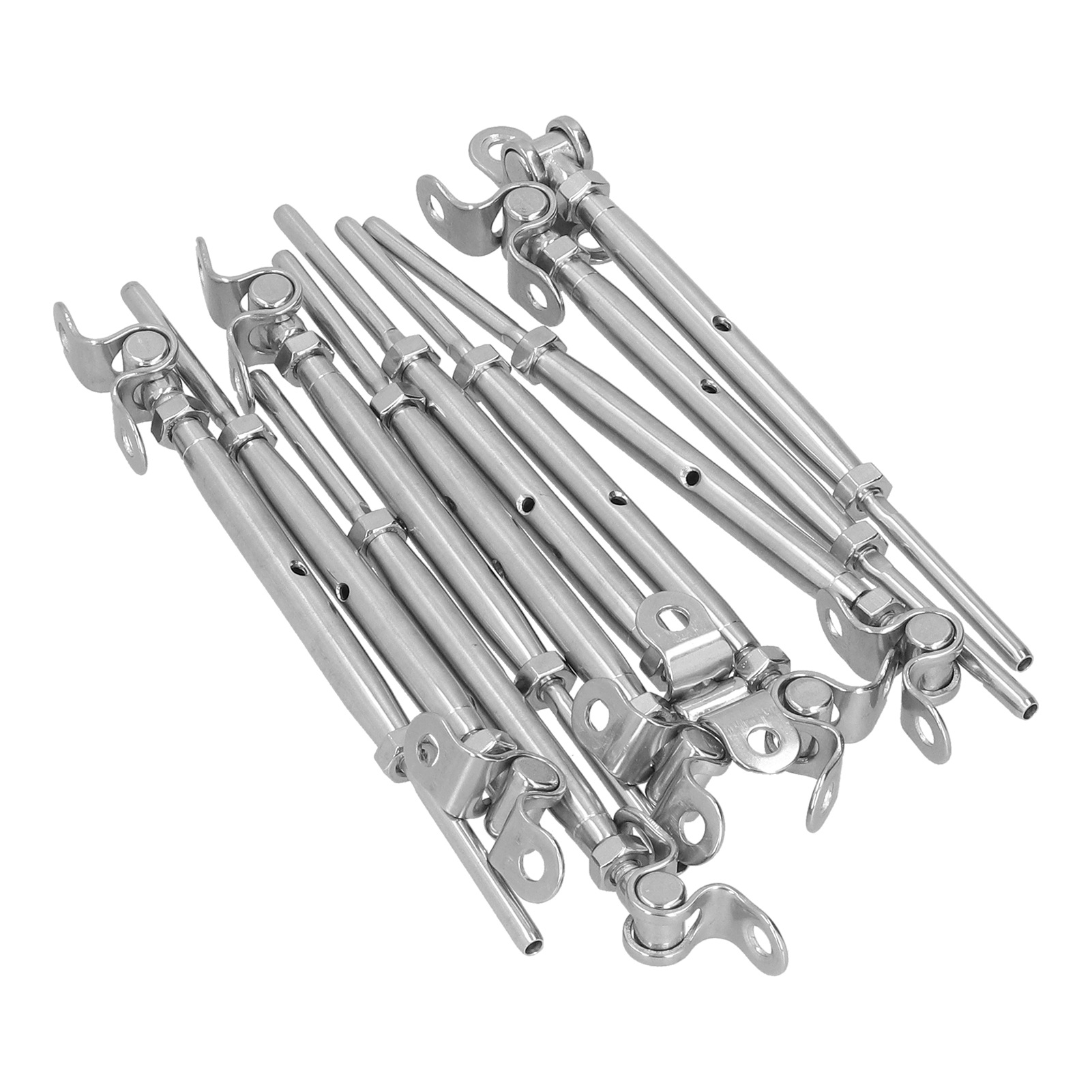 Edelstahl-seilhandlauf-set T316, Verstellbare 0-180°-beschläge Für Treppengeländer, Balkone Und Terrassen, 10er-set