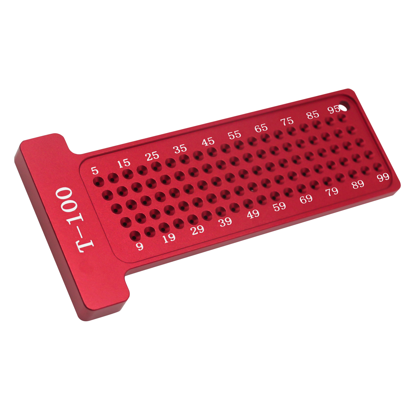 100-mm-lochpositionierlineal Aus Aluminiumlegierung, Metrische Skala, T-winkel, Holzbearbeitung