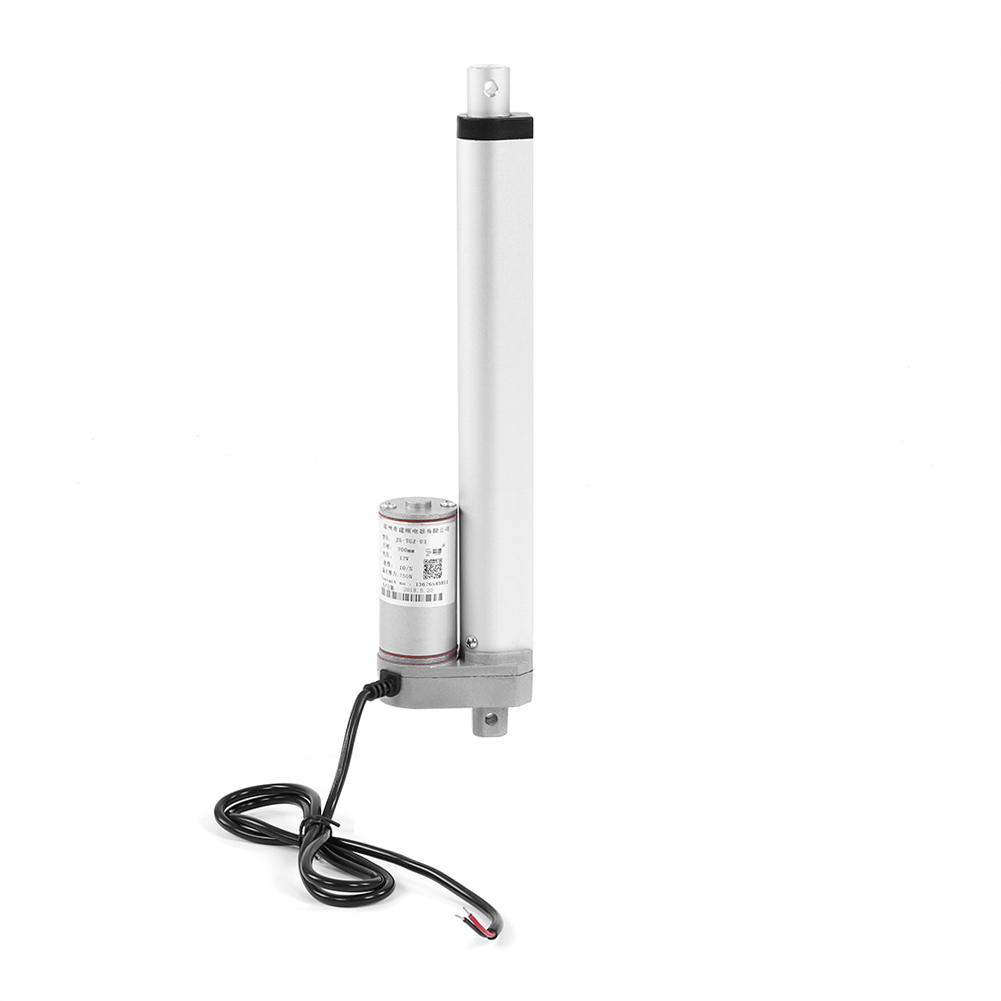 Elektrischer Linearantrieb (12 V, 750 N) Mit 200 Mm Hub Und Halterung, Motorisierter Metallheber