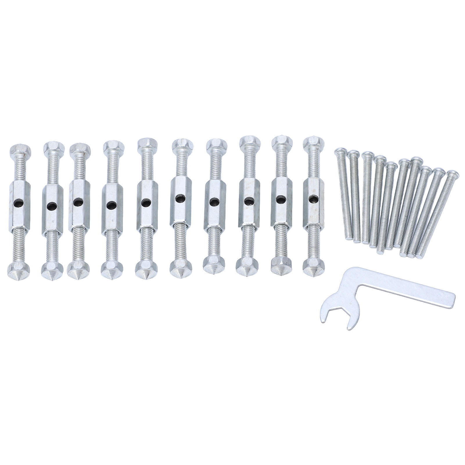 Reparaturset Für Anschlussdosen Typ 86, Legierter Stahl, Distanzstücke, Schrauben, Schraubenschlüssel, Wanddose, Schalter, Steckdose, 10 Distanzstücke, 10 Schrauben, 1 Schraubenschlüssel