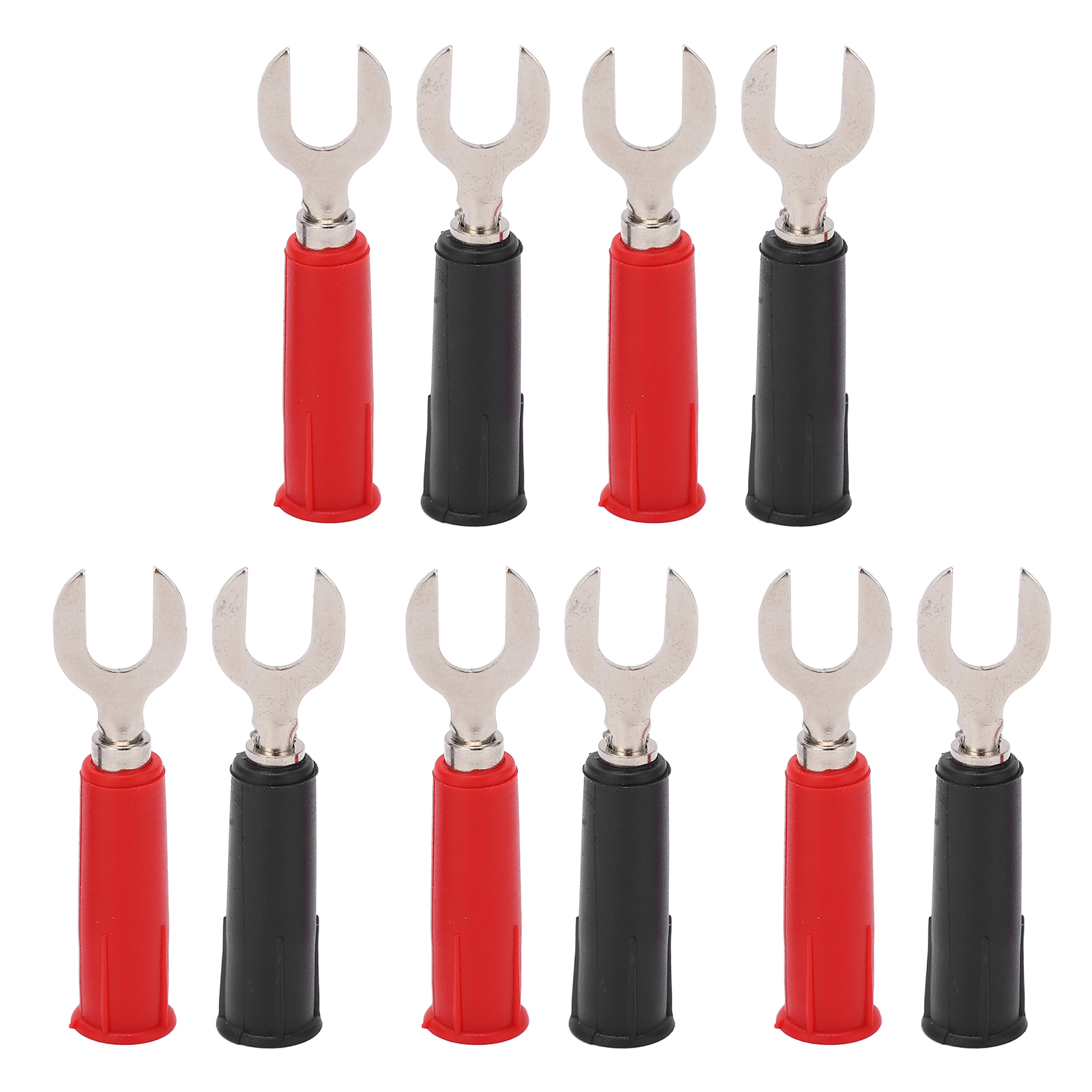 Packung Mit 10 Stück J.20019 U-förmiger 6-mm-pvc-messing-u-stecker-auf-bananenstecker-adapter Mit 4-mm-klinkenbuchse, 30 V Ac, 60 V Dc, 36 A