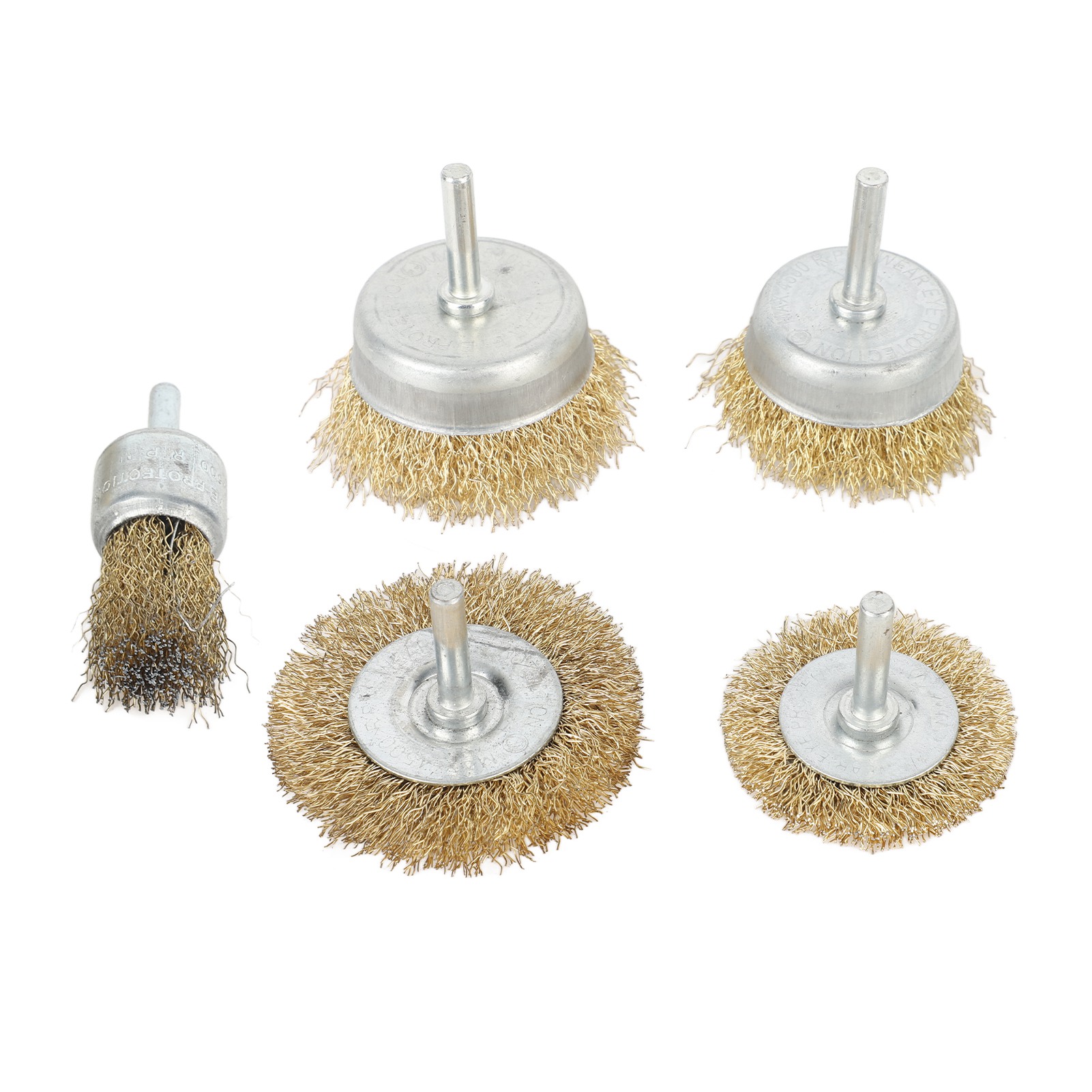 Set Mit 5 Edelstahl-drahtbürsten, Grob Gezahnte Noppen Für Schleifmaschinen, Rostentfernung