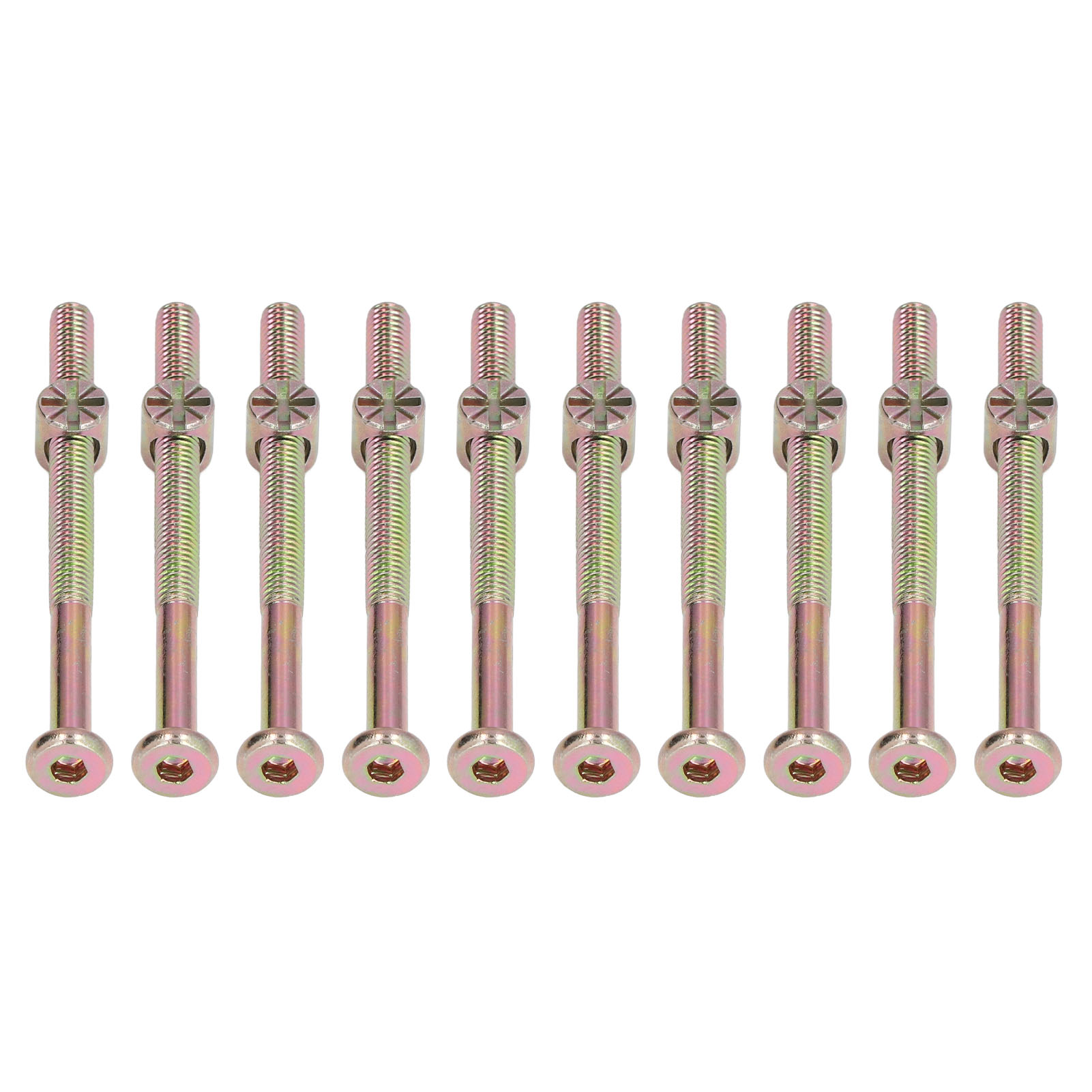 10 Sets M6-schrauben Aus Verzinktem Edelstahl Für Babybetten, Innensechskantschrauben, Möbelbeschlag-set, M6 X 80 Mm