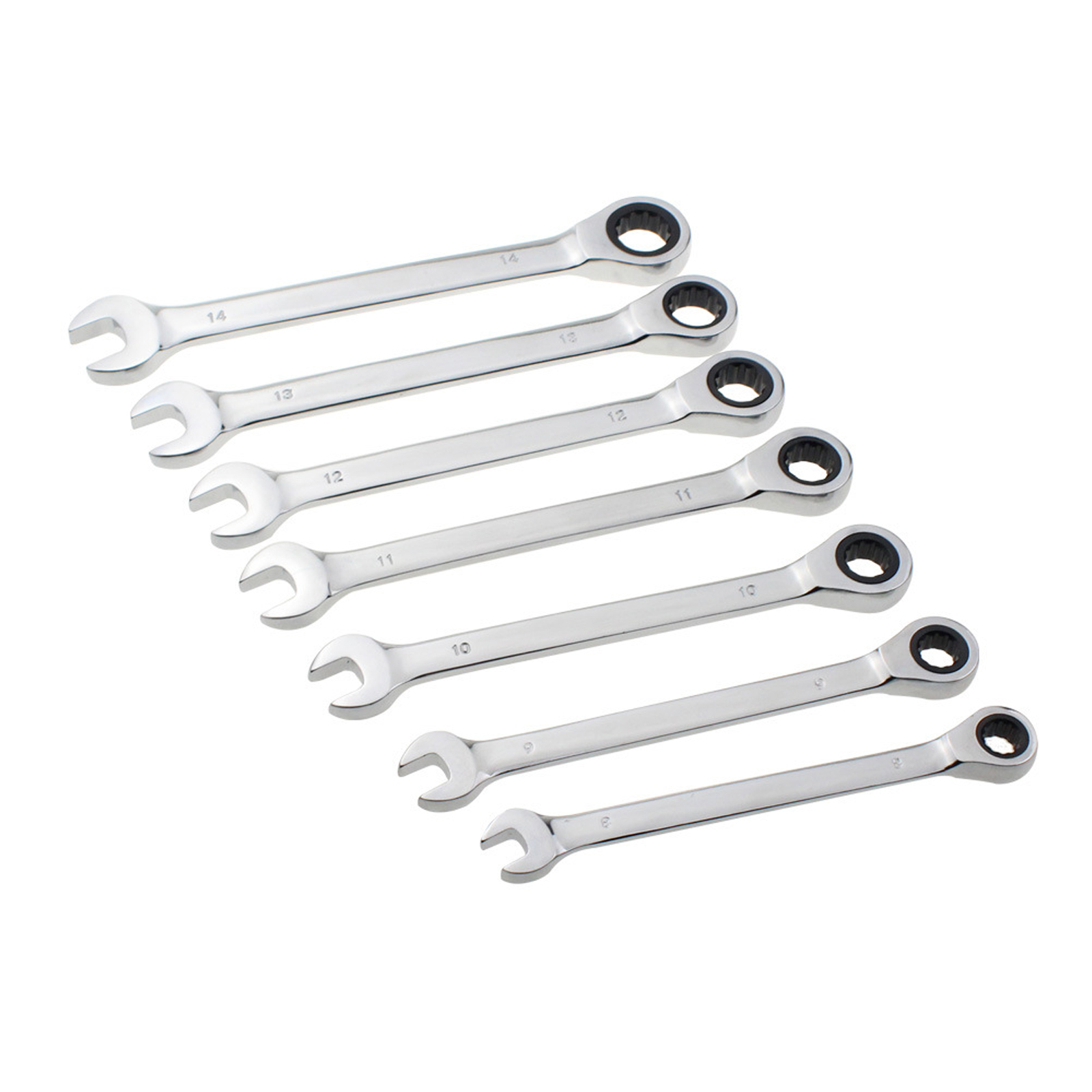 Set Mit 12 Ratschenrohrzangen Aus Chrom-vanadium-stahl, 8–19 Mm, Mit Festem Und Beweglichem Kopf, Vielseitig Einsetzbar, 72 Zähne, Inklusive Aufbewahrungskoffer