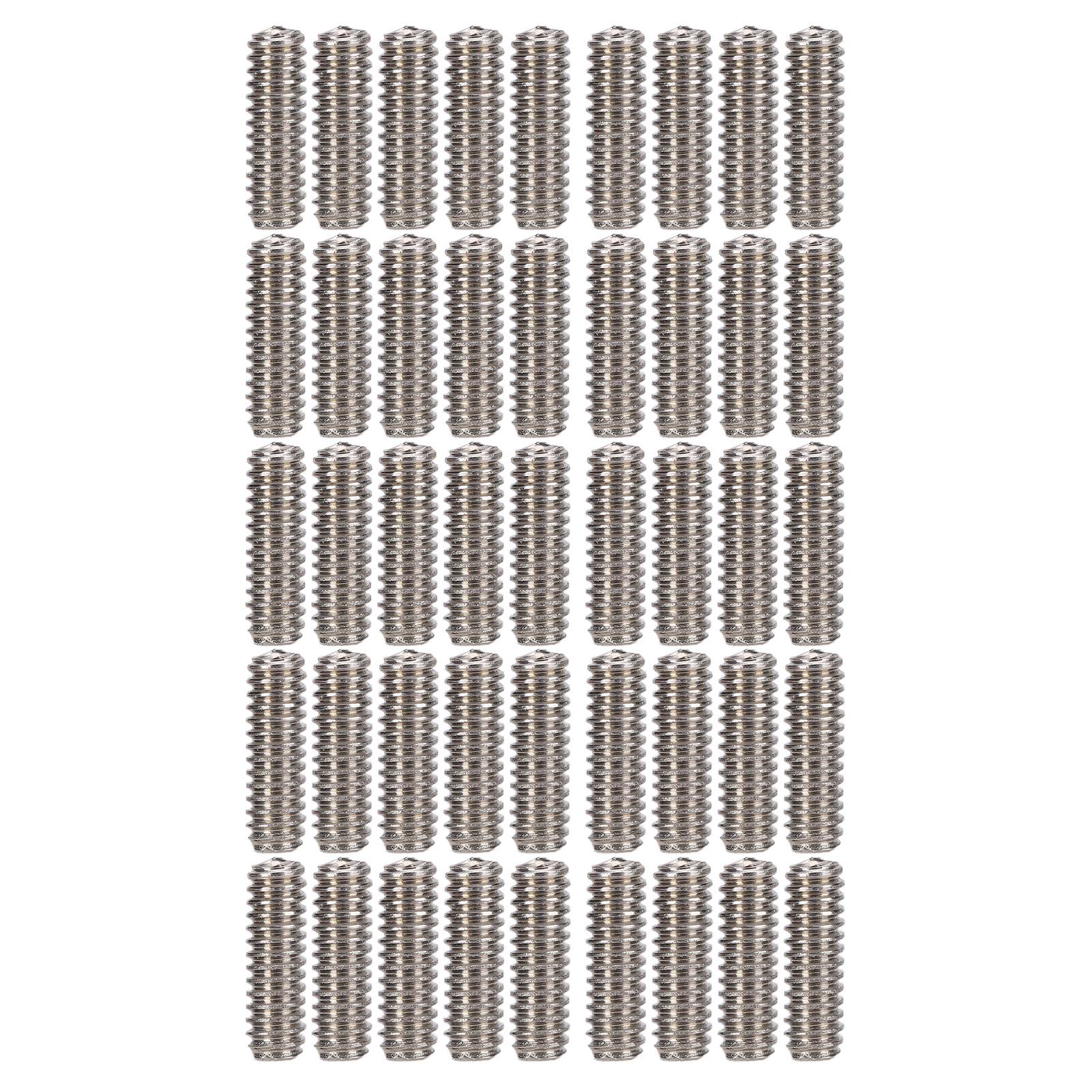 Packung Mit 50 Kopflosen Schrauben, Edelstahl A2-70, Din 916, M2x6, Für Mechanische Befestigungen, Automobilindustrie Und Möbelbau.