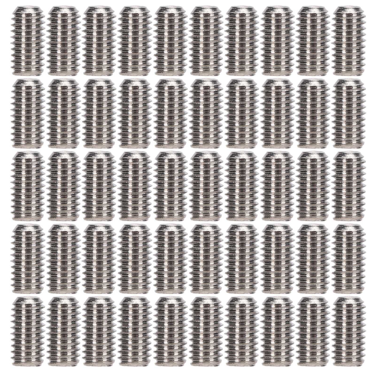 Packung Mit 50 Schlitzschrauben Aus Edelstahl A2-70 Din 916 M3x6 Für Mechanische Verbindungselemente