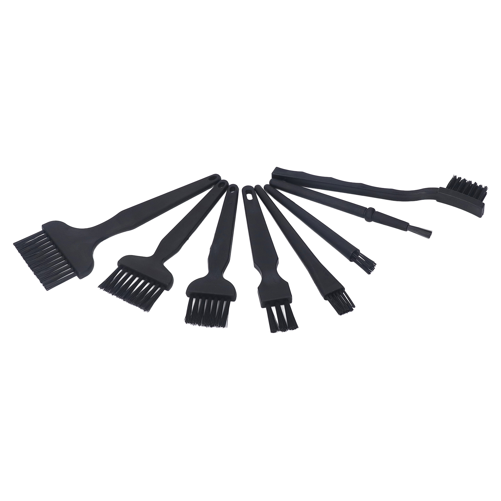 Set Mit 8 Kratzfreien, Antistatischen Bürsten Mit Griffen Aus Abs-kunststoff Zur Reinigung Von Elektronikgeräten, Computern Und Laptops.