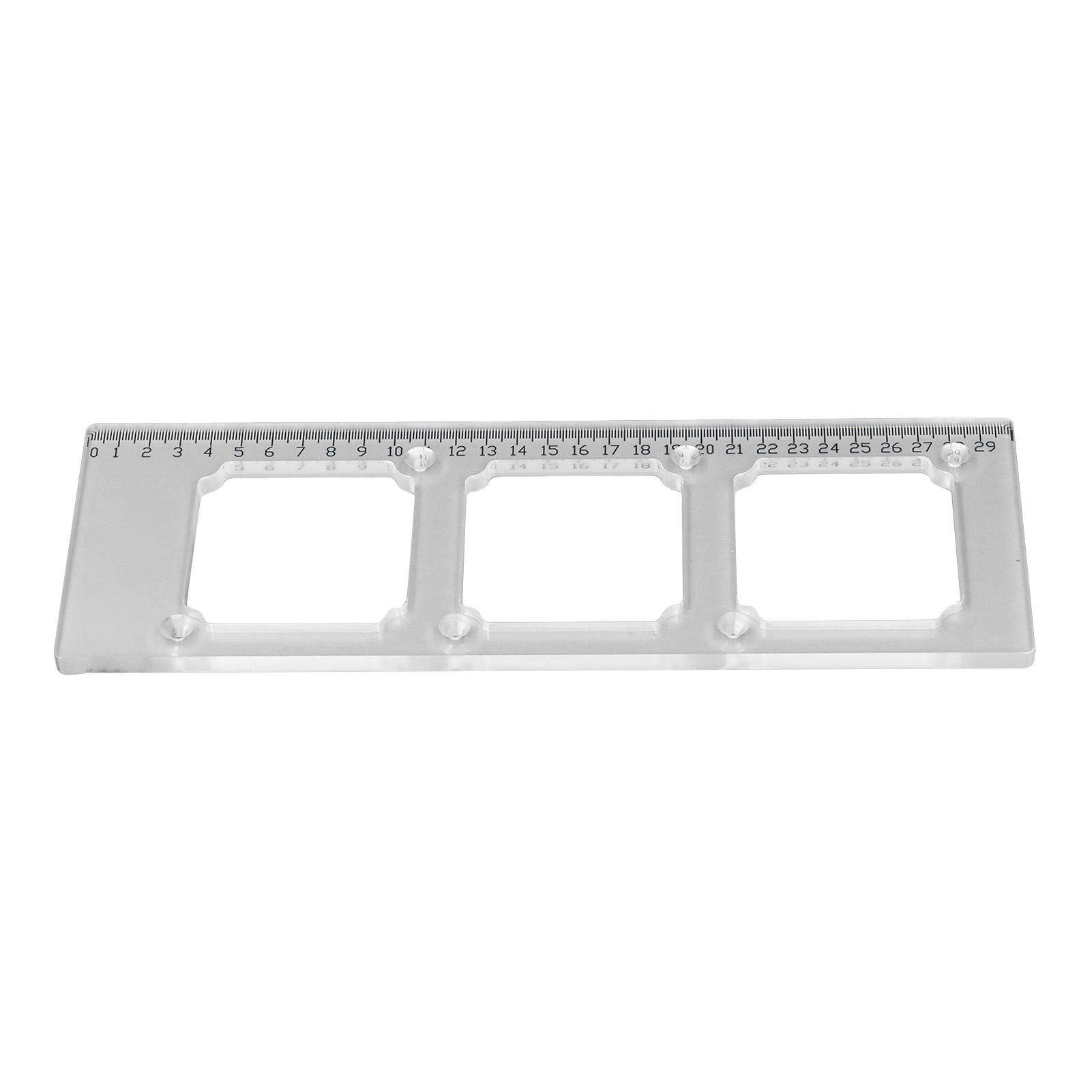 Bohrschablone Für Standard-cn-steckdosen, 72 Mm Mittenabstand, Acrylglas, Mit Kopierfräser Für 86-mm-gehäuse, Mit Aufbewahrungsbox
