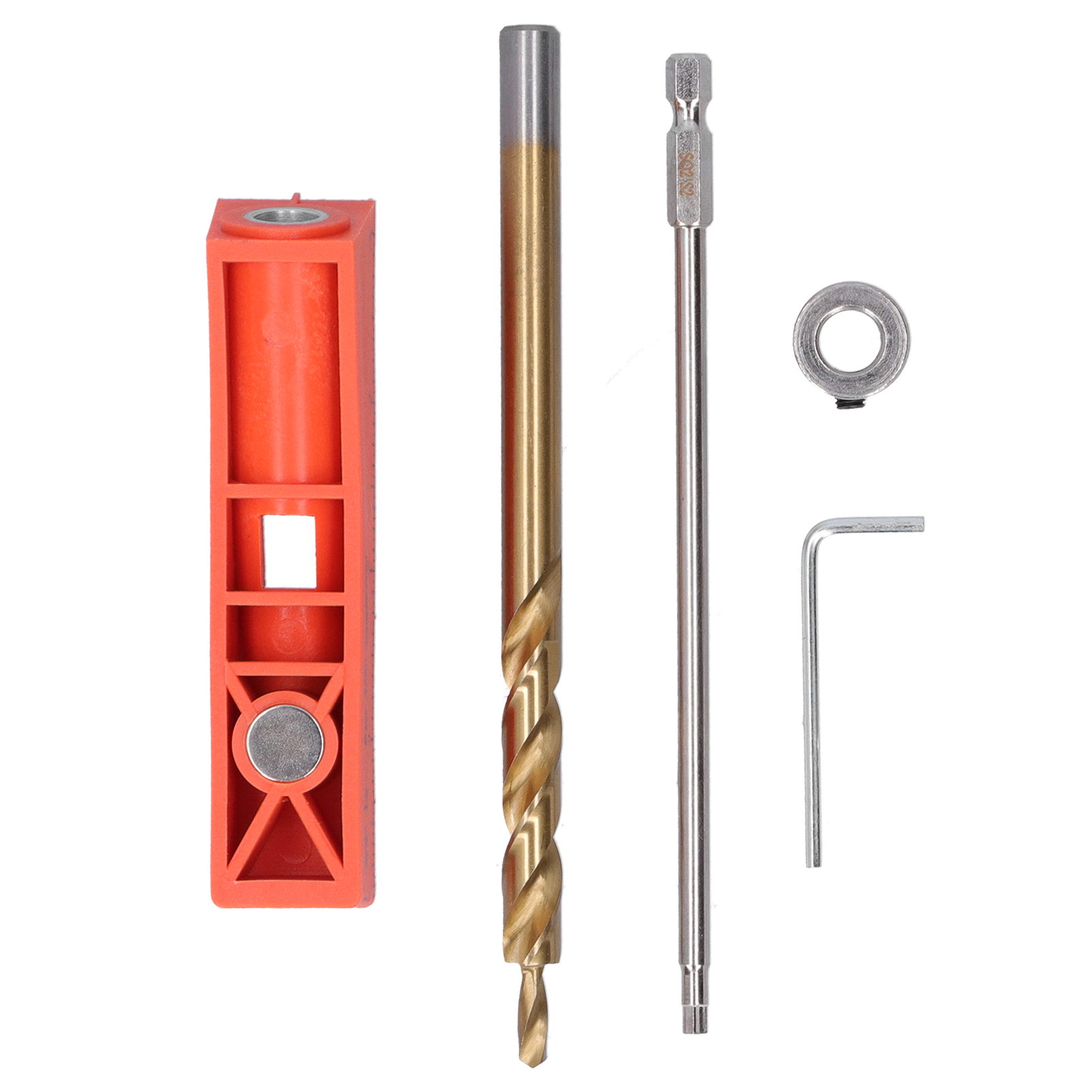 Taschenlochbohrlehren-set Für Schräges Bohren In Holz Und Metall, Inklusive Stufenbohrer, Inbusschlüssel, Schraubendreher Und 9,5-mm-messlehre