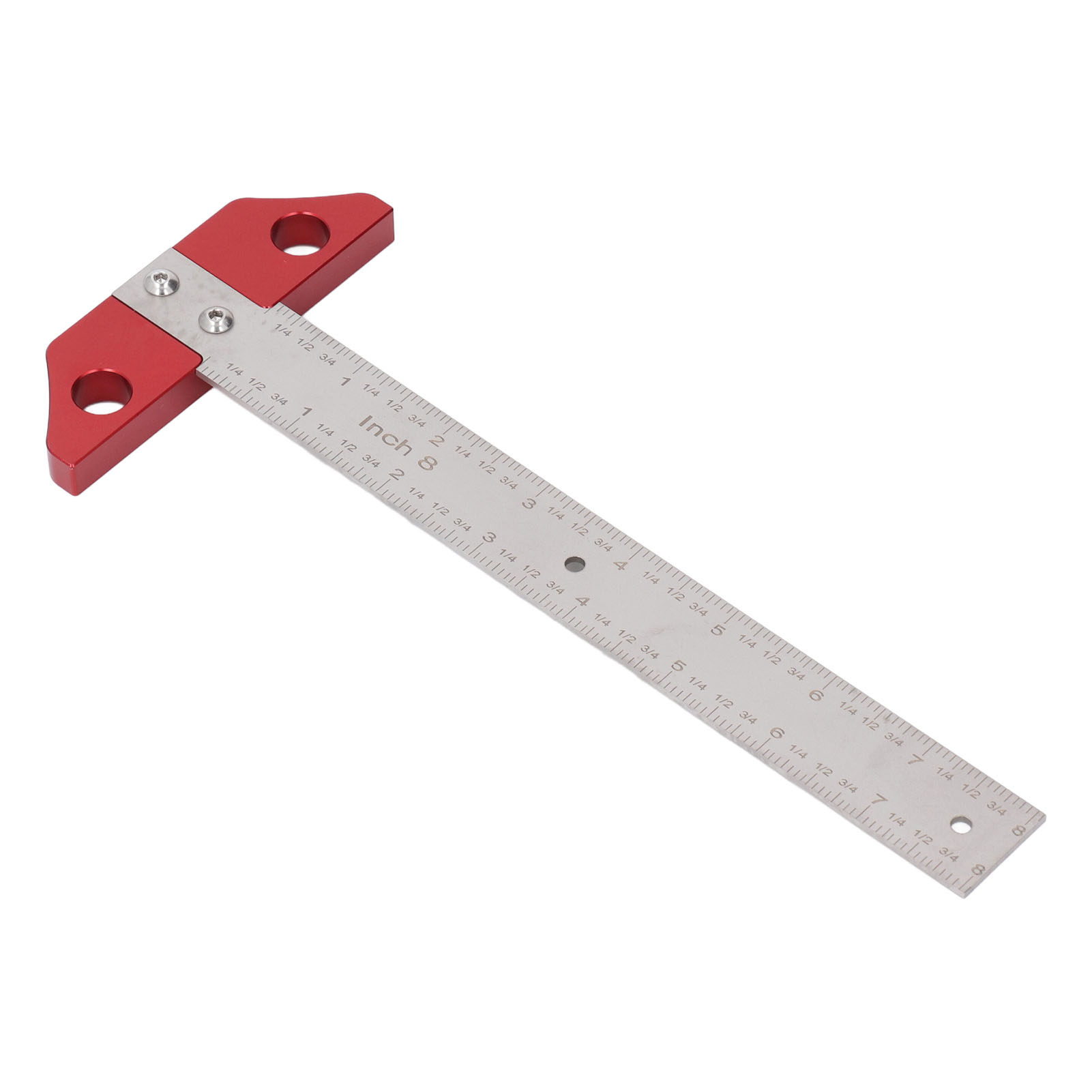 20 Cm T-winkel Aus Aluminium Und Edelstahl, Für Holz- Und Metallbearbeitung, Mit Doppelter Skala In Mm Und Zoll, Für Schreiner.