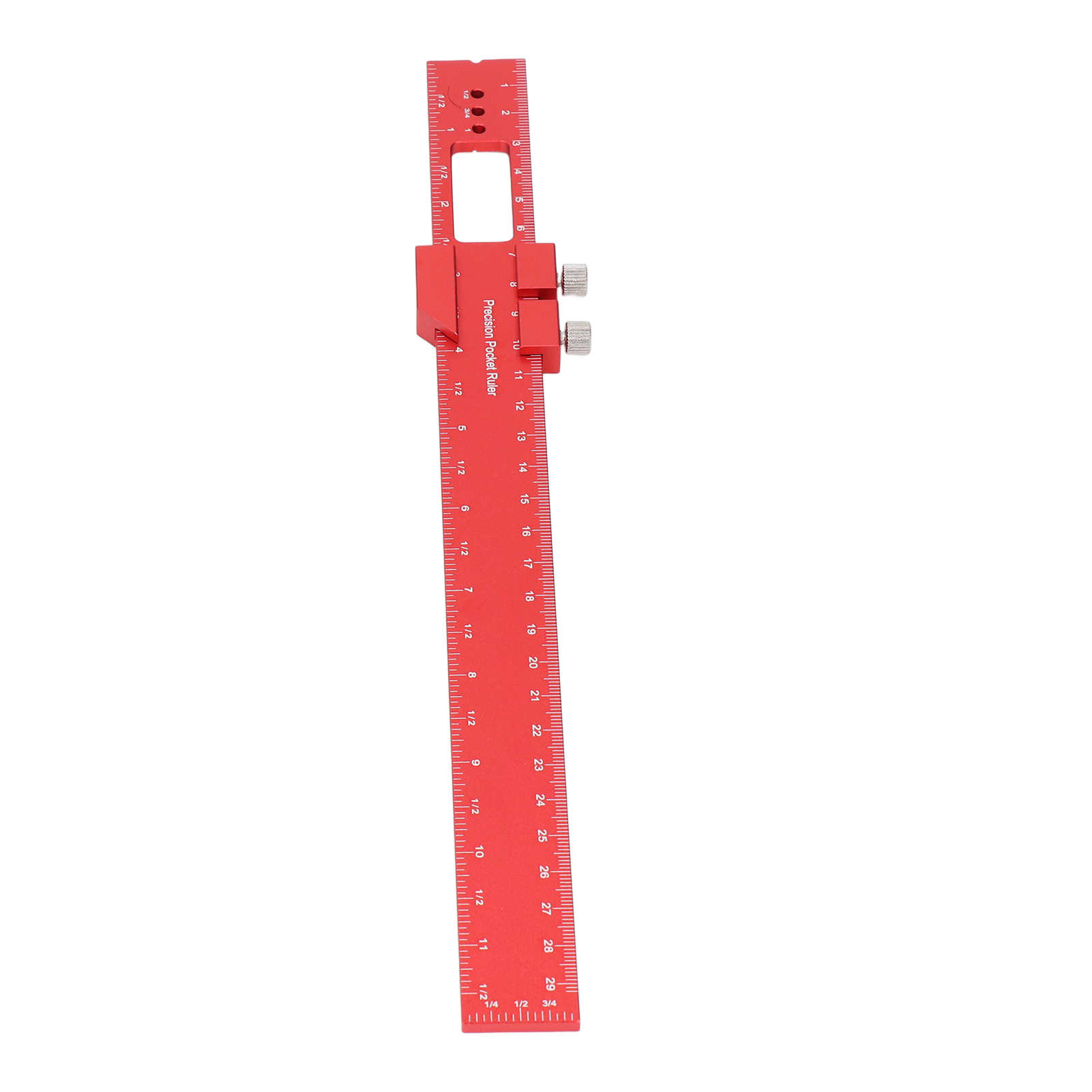 30 Cm Taschenlineal Für Holzarbeiten, Aus Aluminiumlegierung Mit Präzisem Schiebeanschlag Zum Anzeichnen Und Für Heimwerkerprojekte
