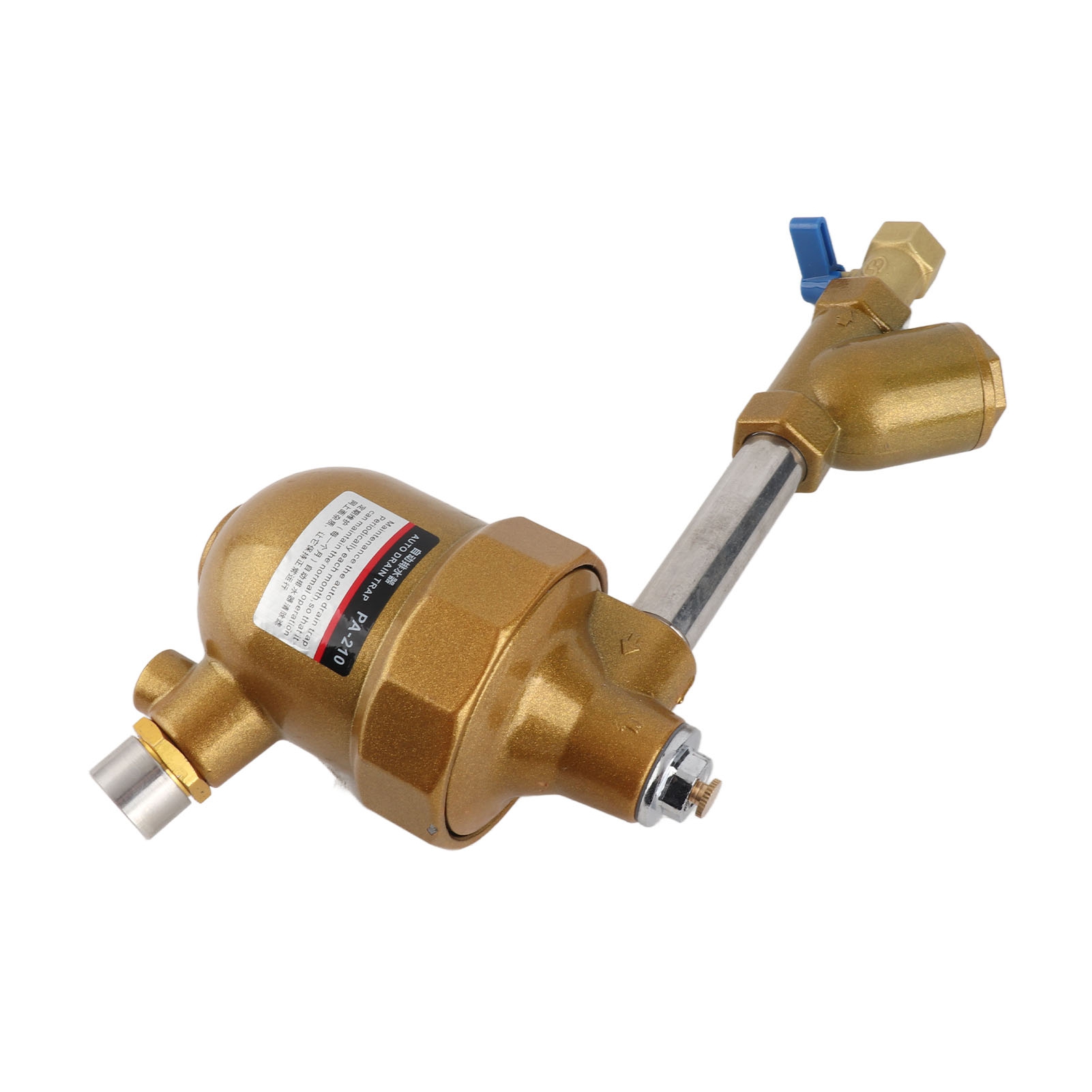 Automatisches, Verlustfreies Und Robustes Entlüftungsventil Für Druckluftbehälter Von Kompressoren, Aluminiumlegierung, Messing, Pa 210, Dn15, Dn6, 0–100 °c, 1,2 Mpa