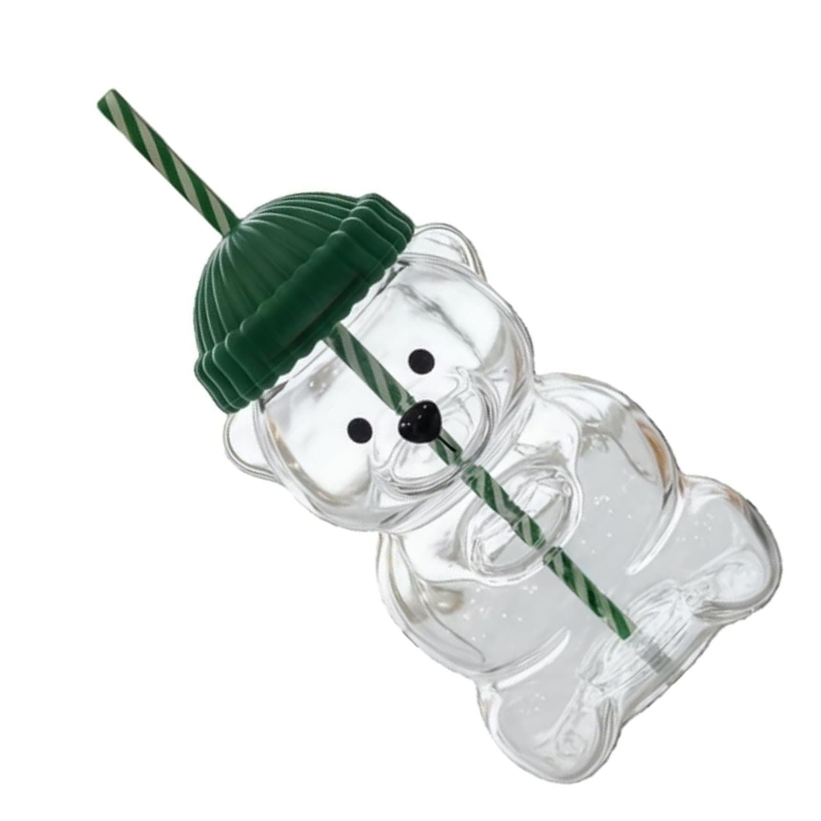Niedlicher Teddybär-strohhalmbecher Aus Borosilikatglas Für Kaffee, Milch Und Tee, Mit Deckel, 590 Ml