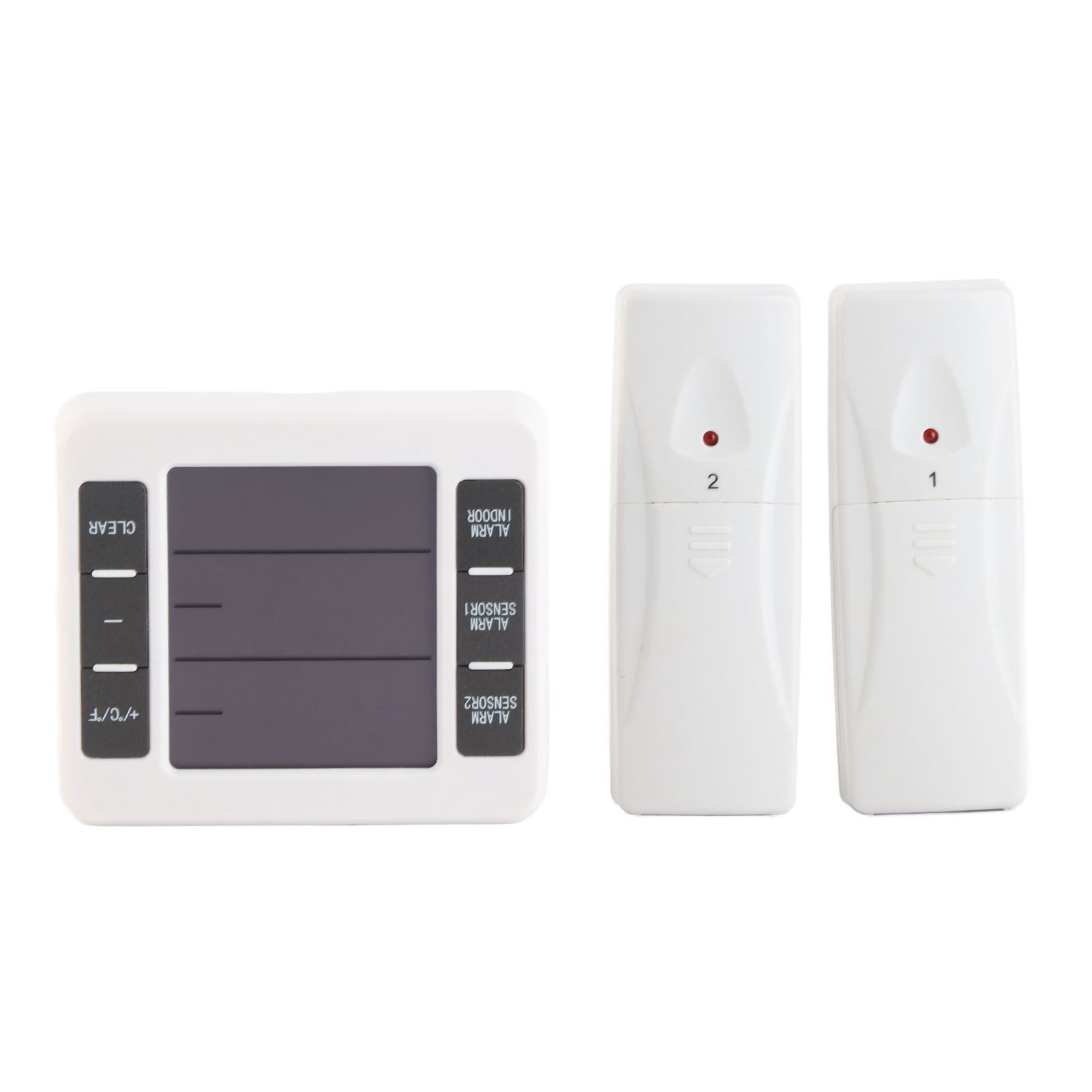 Lcd-thermometer Mit 2 Drahtlosen Sendern, Kühlschrank-temperaturanzeige Und Alarmfunktion