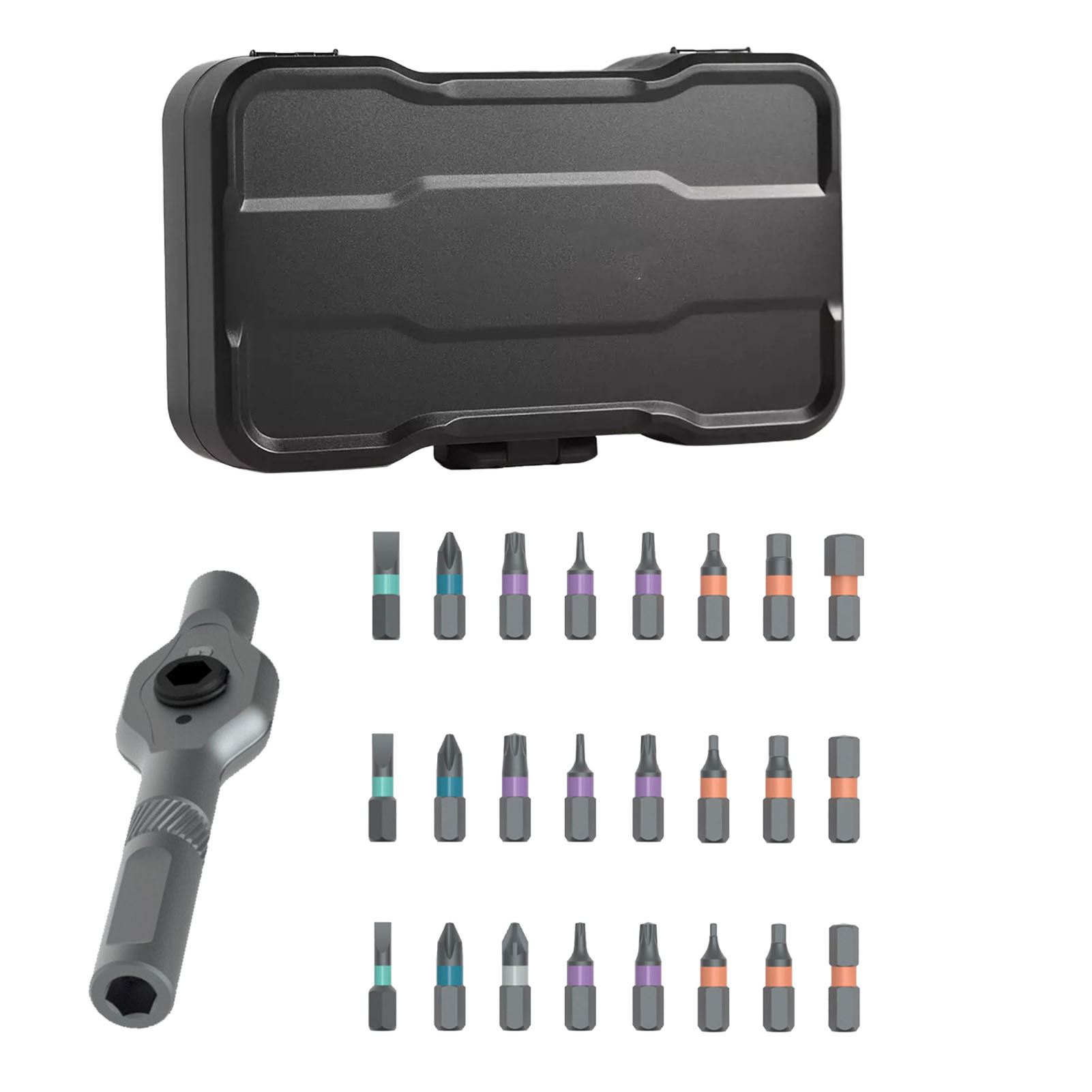 24-in-1 Multifunktions-magnetratschenschraubendreher, 58 Zähne, Cw/ccw-schraubenset Für Reparatur Und Wartung
