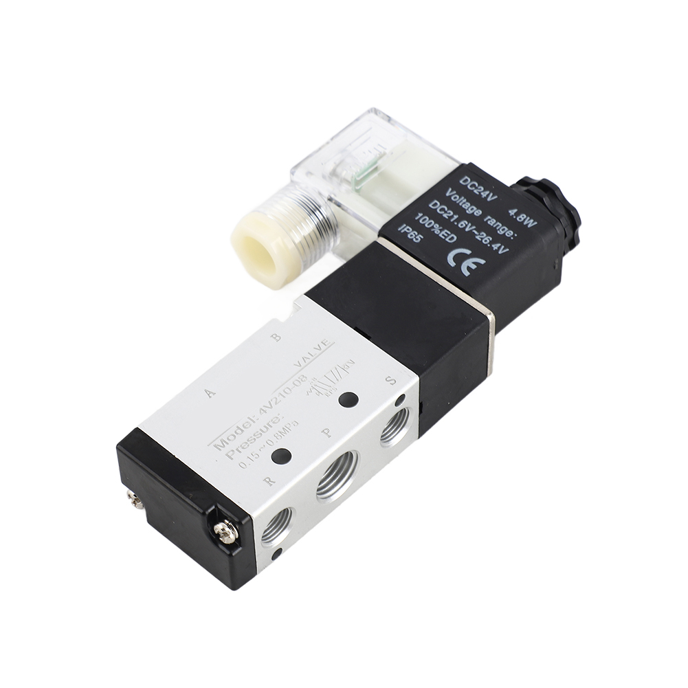 Pneumatisches 2-positionen-5-wege-magnetventil Aus Verschleißfester Aluminiumlegierung, Ersatz Für 4v210-08 Dc24v