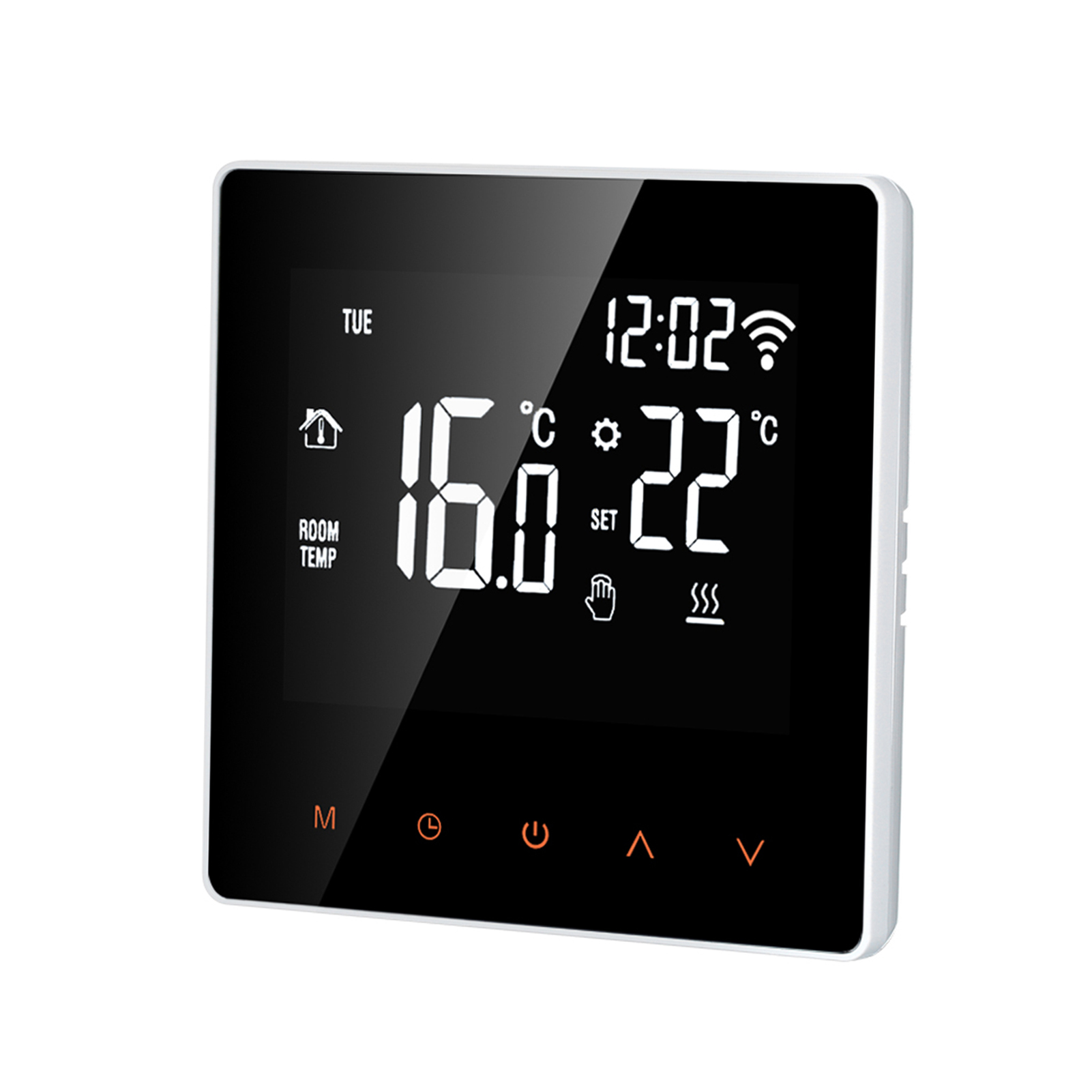 Wlan-fähiger Thermostat, Digitaler Temperaturregler, App-steuerung, Touchscreen-lcd, Wöchentlich Programmierbar, Für Elektrische Fußbodenheizung, Geeignet Für Zuhause, Schule, Büro, Hotel, 16 A