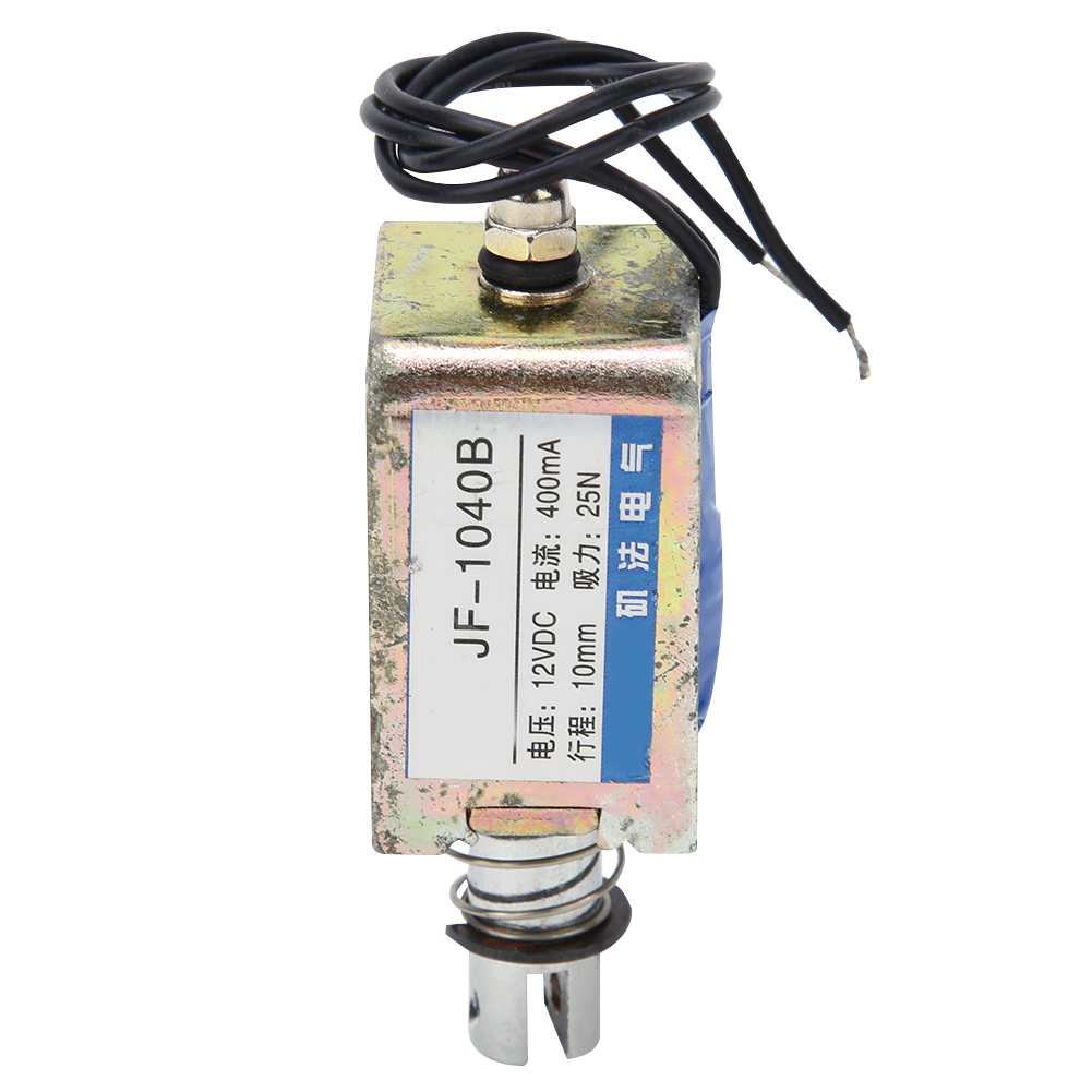 Jf-1040b Gleichstrom-elektromagnet, Druck-zug-typ, 25 N, 12 V Dc, 10 Mm Hub