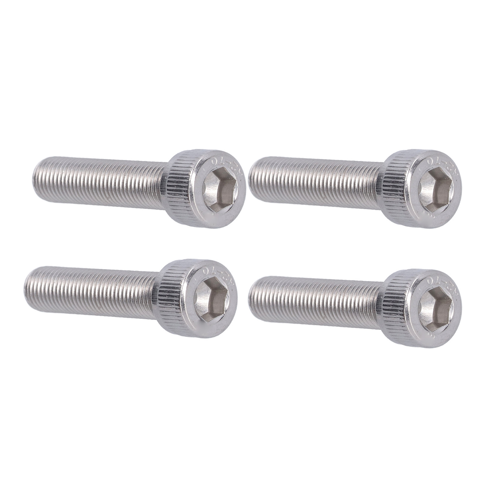 Satz Mit 4 M10x45 Innensechskantschrauben, Edelstahl A2-70, 1,25 Mm Feingewinde, Din 912