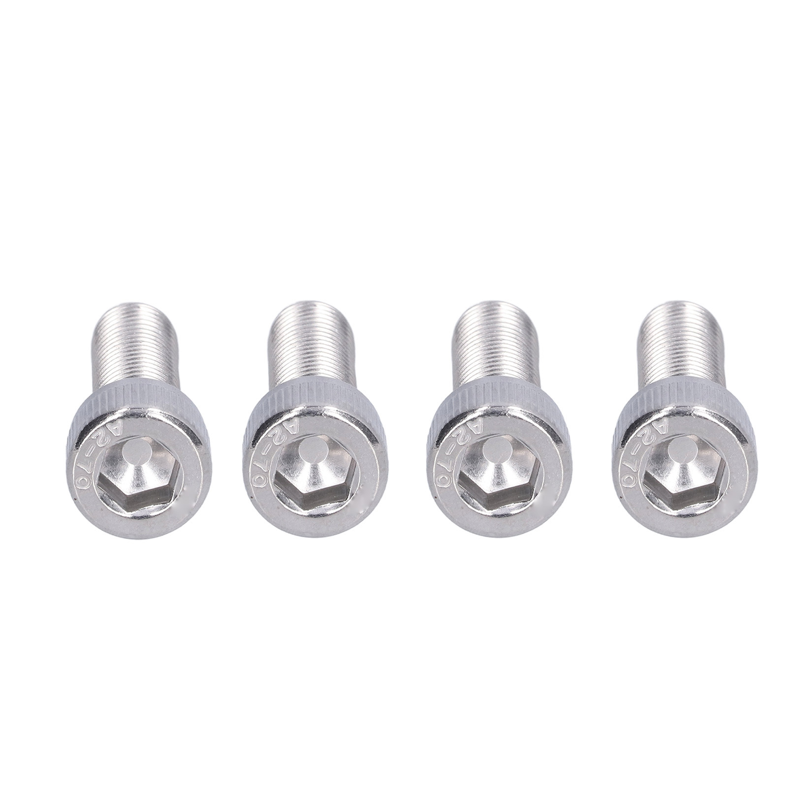 Satz Mit 4 M10x30 Innensechskantschrauben, Edelstahl A2-70, 1,25 Mm Feingewinde, Din 912