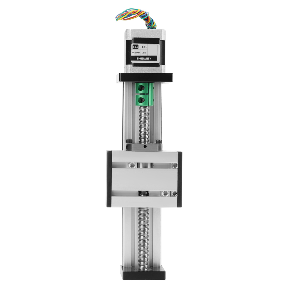 Linearführung Mit Kugelgewindetrieb 1204, 100 Mm Hub Und Langem Schrittmotor