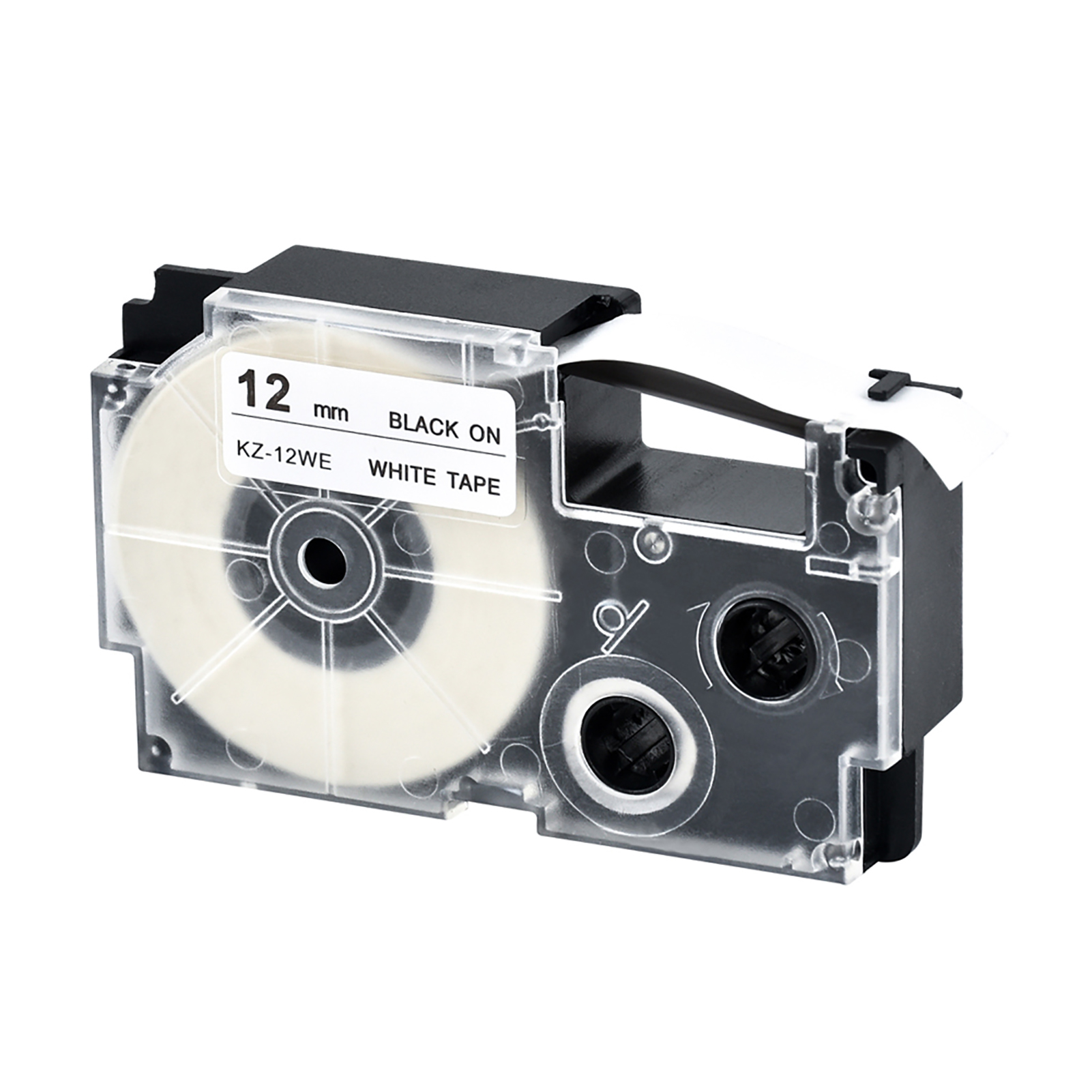 12-mm-etikettenband, Kompatibel Mit Ersatzkassetten Für Casio Kl-60, Kl-100, Kl-170, Kl-120, Kl-180, Kl-780, Kl-820, Kl-7400, Kl-8700, Kl-8800 Und Cw-l300 Etikettendrucker