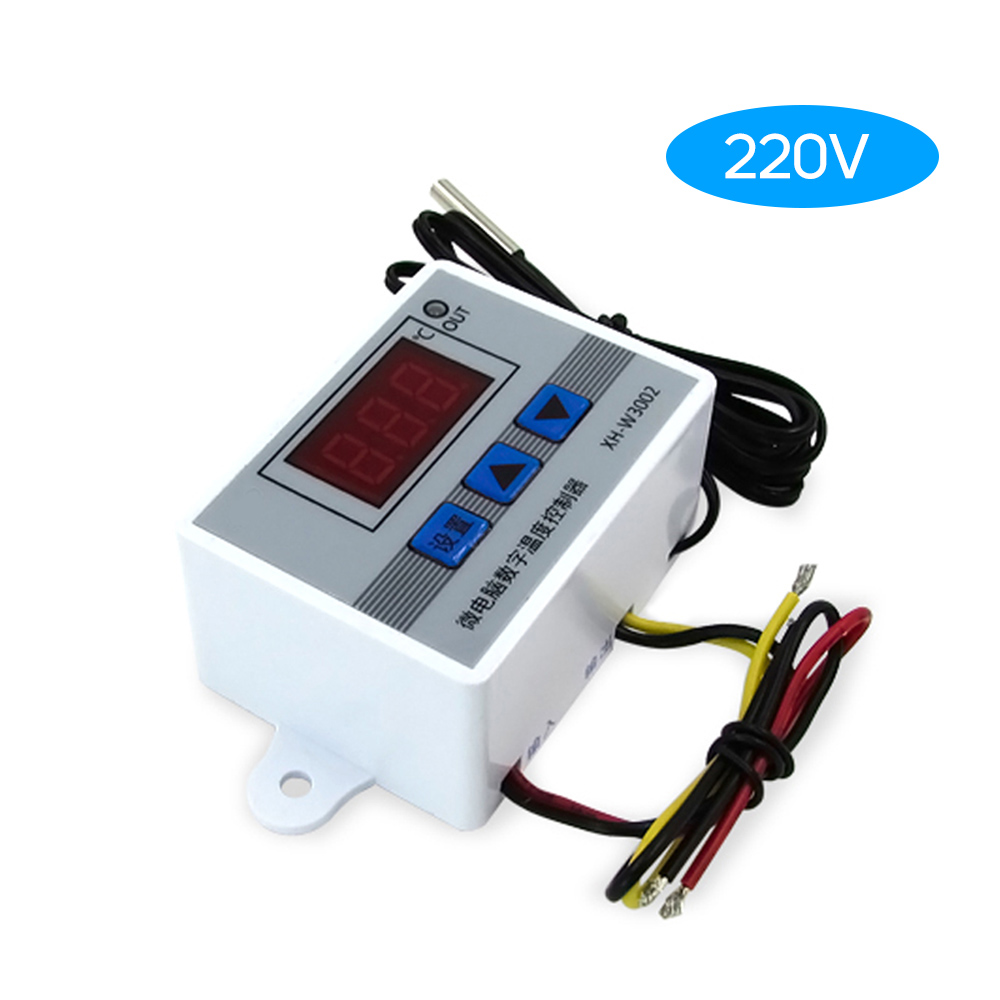 Xh-w3002 Mikroprozessorgesteuerter Digitaler Temperaturregler Mit Led-anzeige, Wasserdichter Sonde Und Mini-thermostatschalter