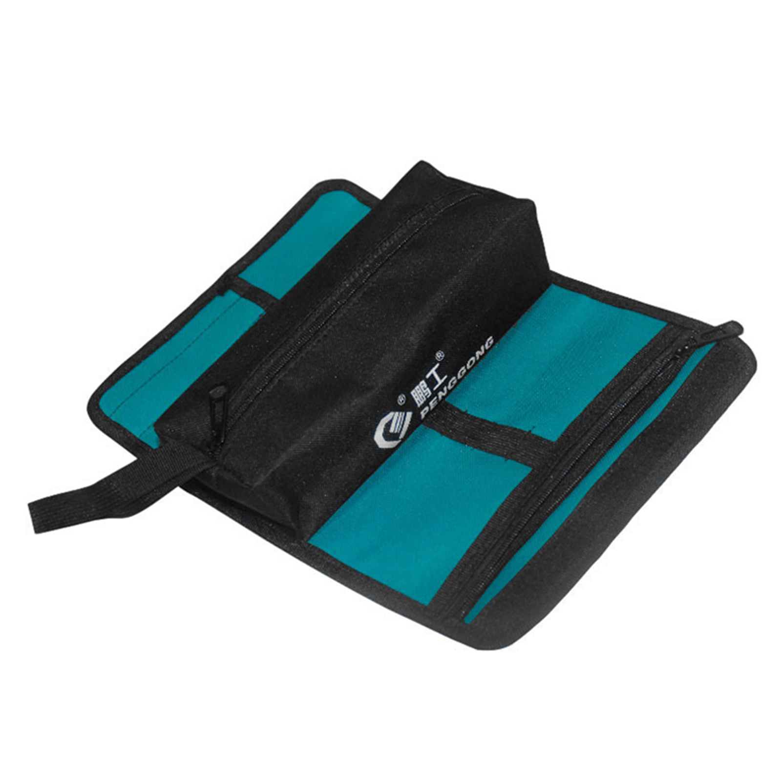 Penggong Roll-up Werkzeugtasche Aus 600d Oxford Canvas, Schwarz Und Grün, Strapazierfähig, Mehrere Fächer, Großes Fassungsvermögen Für Wartungswerkzeuge