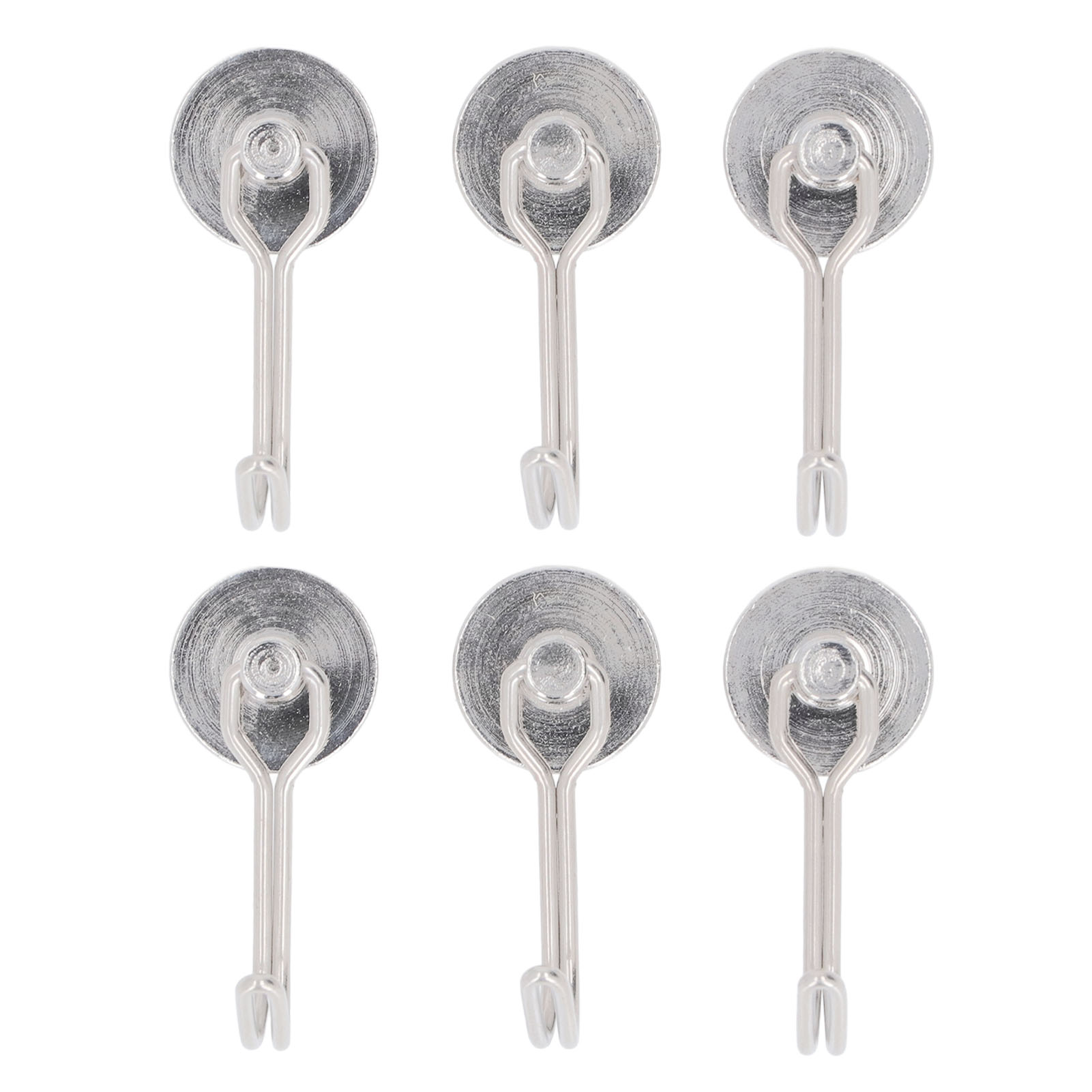 6er-set Magnethaken Mit 180°-drehung, Starkem Neodym-magneten, Tragkraft 0–8 Kg, Für Kühlschränke, Vernickelt