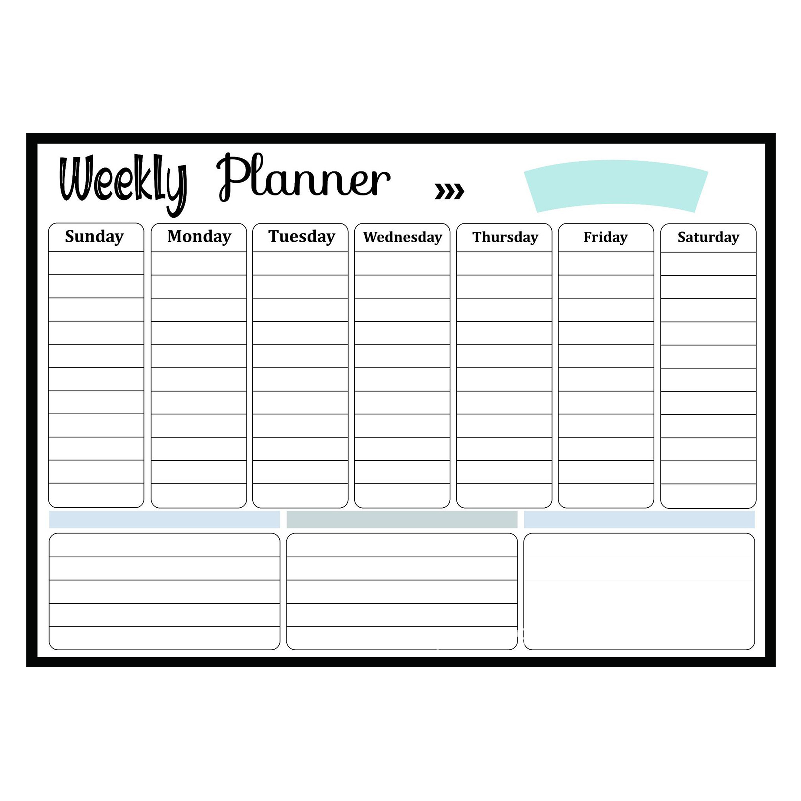 Magnetische Whiteboard-tafel, Magnetischer Kühlschrankkalender, Flexible Tafel, Nachrichtentafel, Wochen-/monatsplaner, Organisationshilfe, Aufgabenliste, Notizen, Wandmontage, Set 42 X 30 Cm