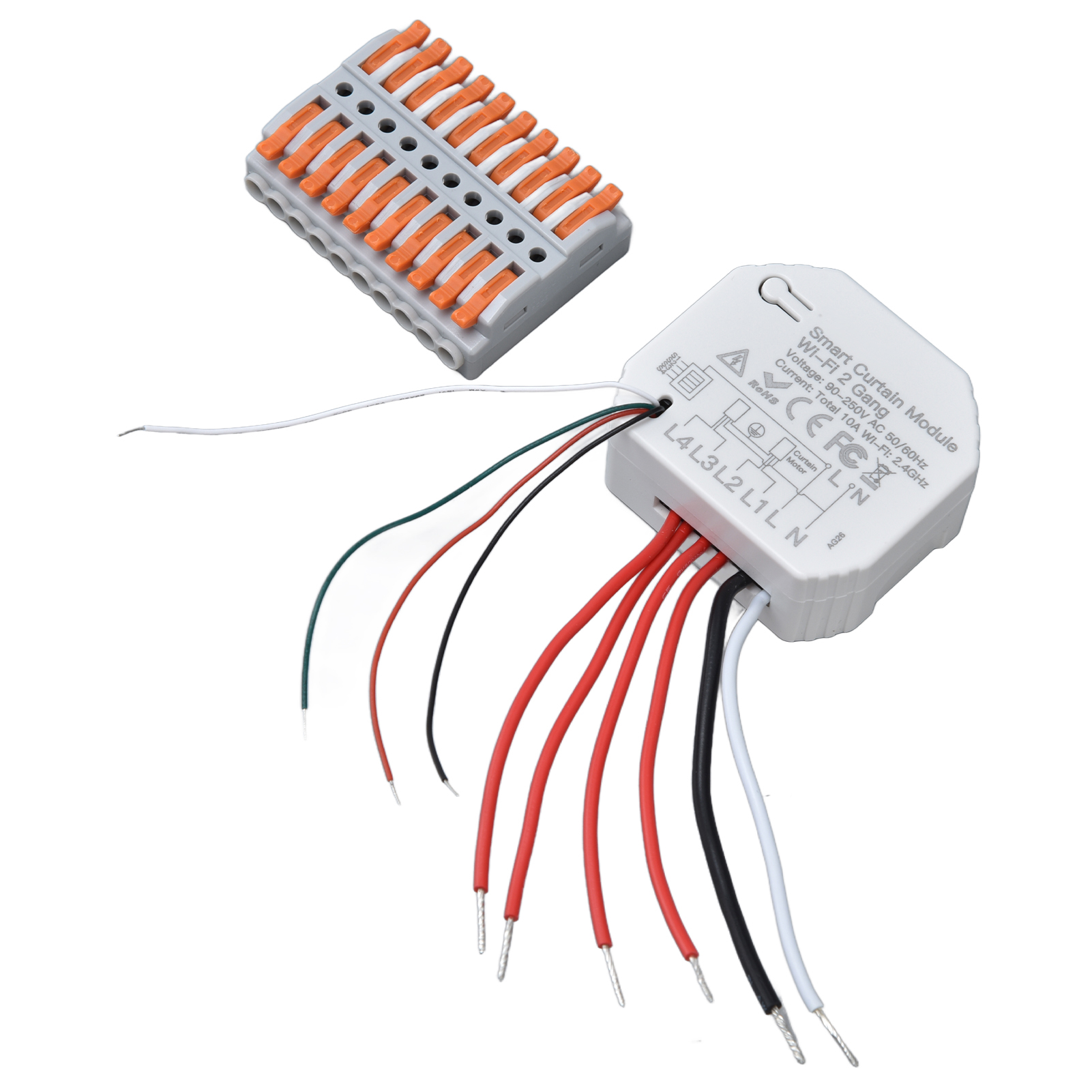 Intelligentes Vorhangmodul, Bidirektionaler Wlan-vorhangöffner, Fernbedienung, App-steuerung, Timer Für Smart-geräte, 90–250 V
