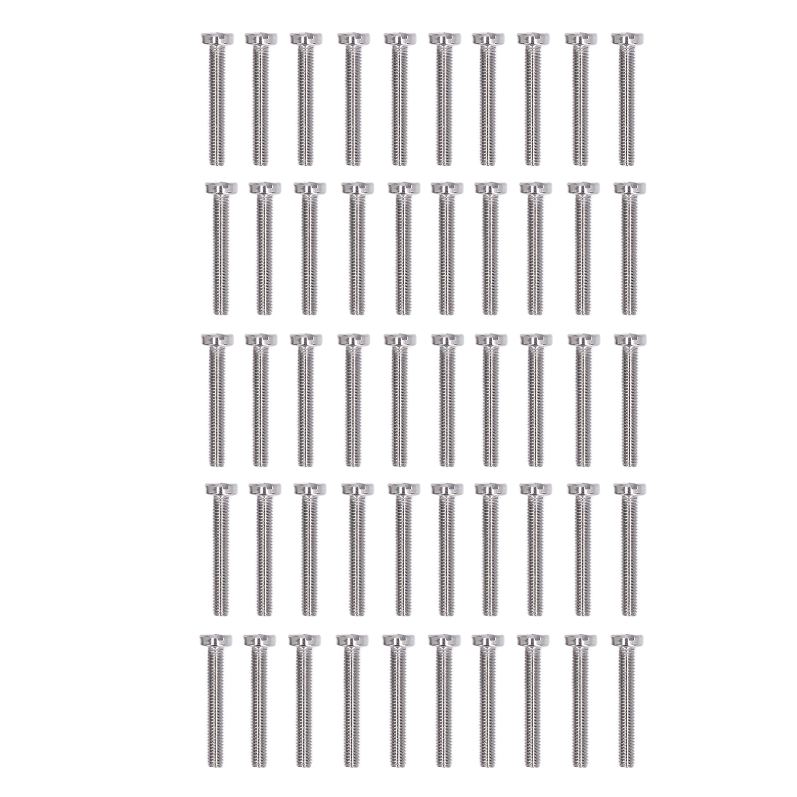50 Stück Schlitzschrauben Mit Linsenkopf Aus Edelstahl A2-70 Für Feinmechanik Und Haushaltsgeräte M3x20