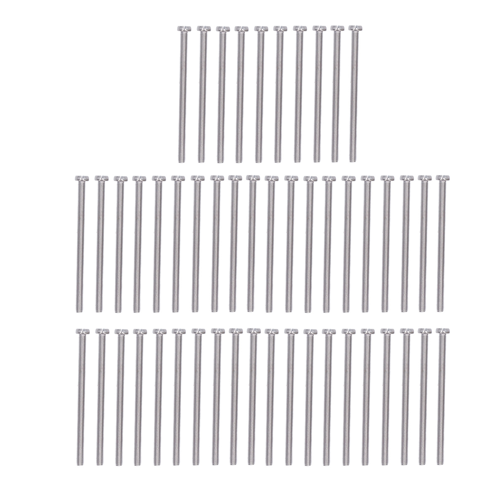 50 Stück Edelstahl-linsenkopfschrauben A2-70 Für Feinmechanik Und Haushaltsgeräte M3x50