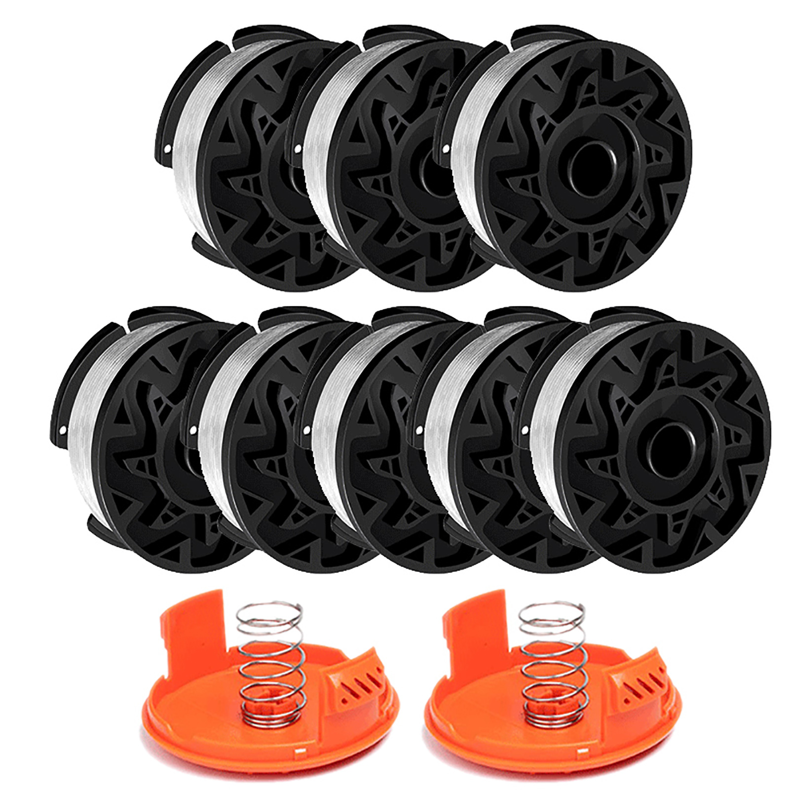 Af-100 Trimmerkopfspule, Ersatzspule Für Rasentrimmer, 1,65 Mm (0,065 Zoll) Transparenter Faden, 9,14 M (30 Fuß) Nylonverlängerung, Kompatibel Mit Den Meisten Fadentrimmern