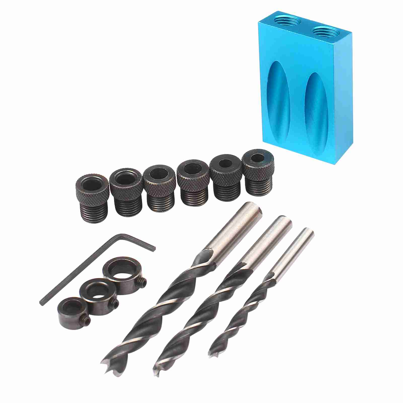 14-teiliges Winkelbohrlehren-set, 8 Mm, 10 Mm, 15° Winkel, Bohrschablone, Holzbearbeitungswerkzeug, Winkelbohrschleifer, Lochpositionierer, Bohrer, Holzbearbeitungswerkzeuge