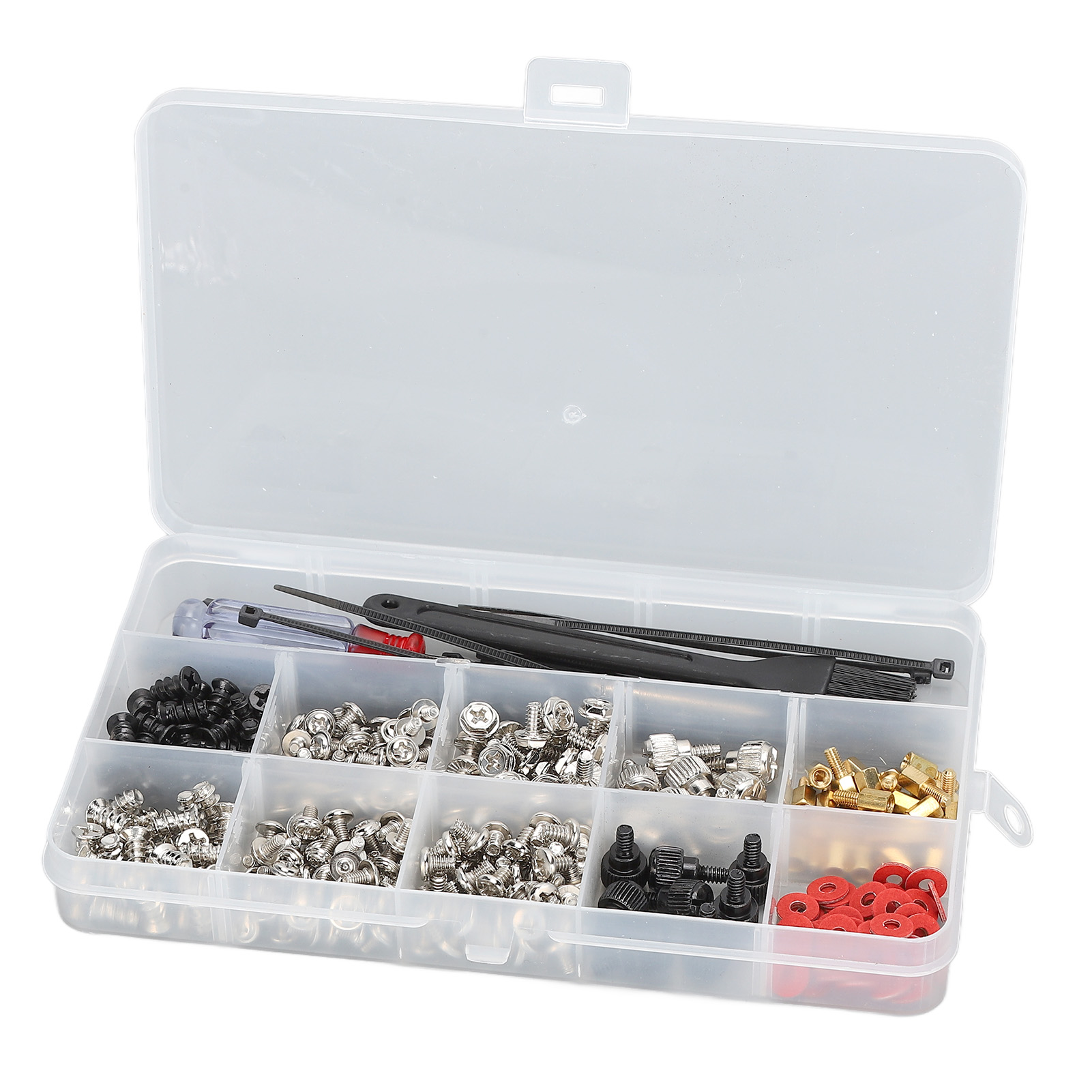 Reparaturset Mit 362 Edelstahl-pc-schrauben, Kabelbindern Aus Nylon, Schraubendrehern, Unterlegscheiben Und Reinigungsbürste