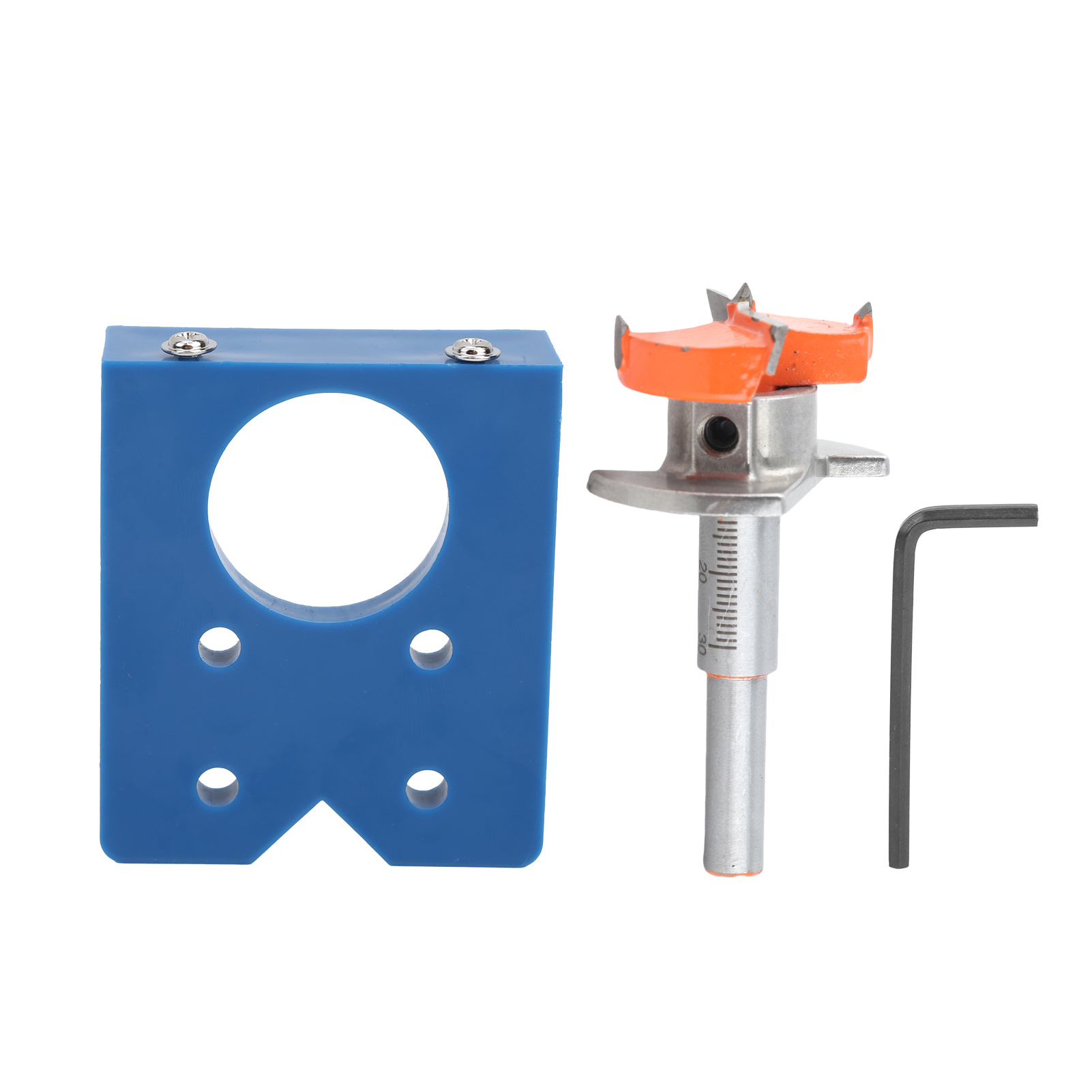 Bohrer Für Unsichtbare Türgriffe, Bohrwerkzeug Für Türen, Möbel Und Schränke, Abs, Hss, Orange, 35 Mm, Set Enthält 1 Bohrer Und 1 Innensechskantschlüssel