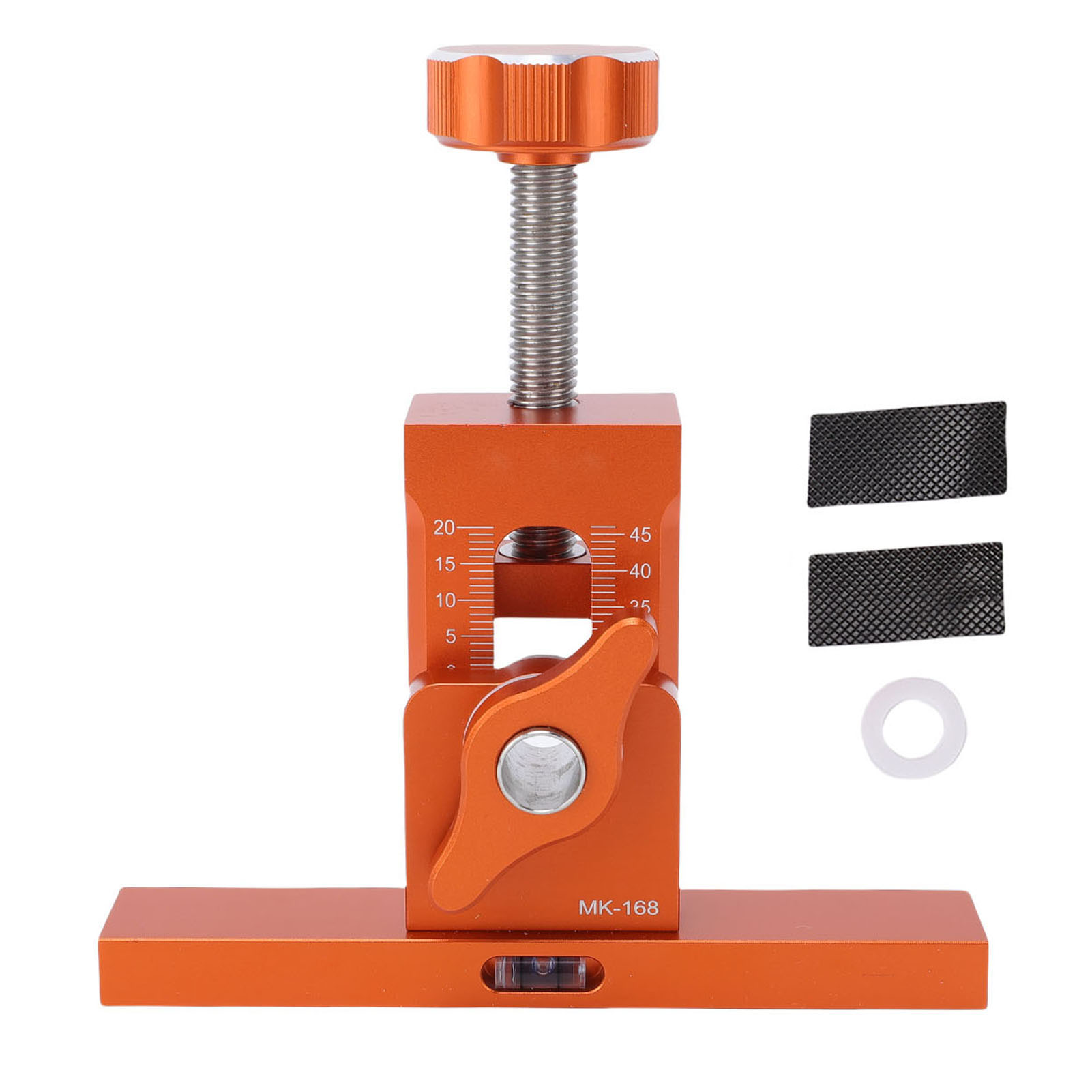 Montageschablone Für Möbeltüren Mit Sockel, Wasserwaage, Positionierwerkzeug, Aluminiumlegierung, Verstellbare Länge, Orange