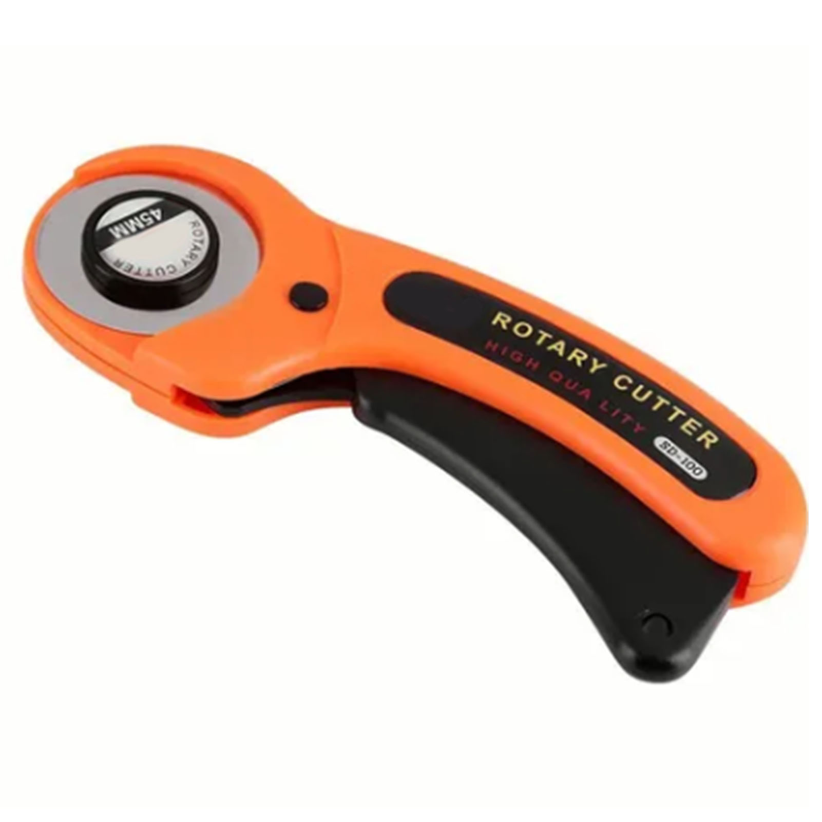 Rollschneider-set Mit Sicherheitsverriegelung, Ergonomischem Griff, 5 Edelstahlklingen, Orangefarbenem Abs-kunststoff, 16 Cm, Zum Schneiden Von Leder, Papier Und Karton