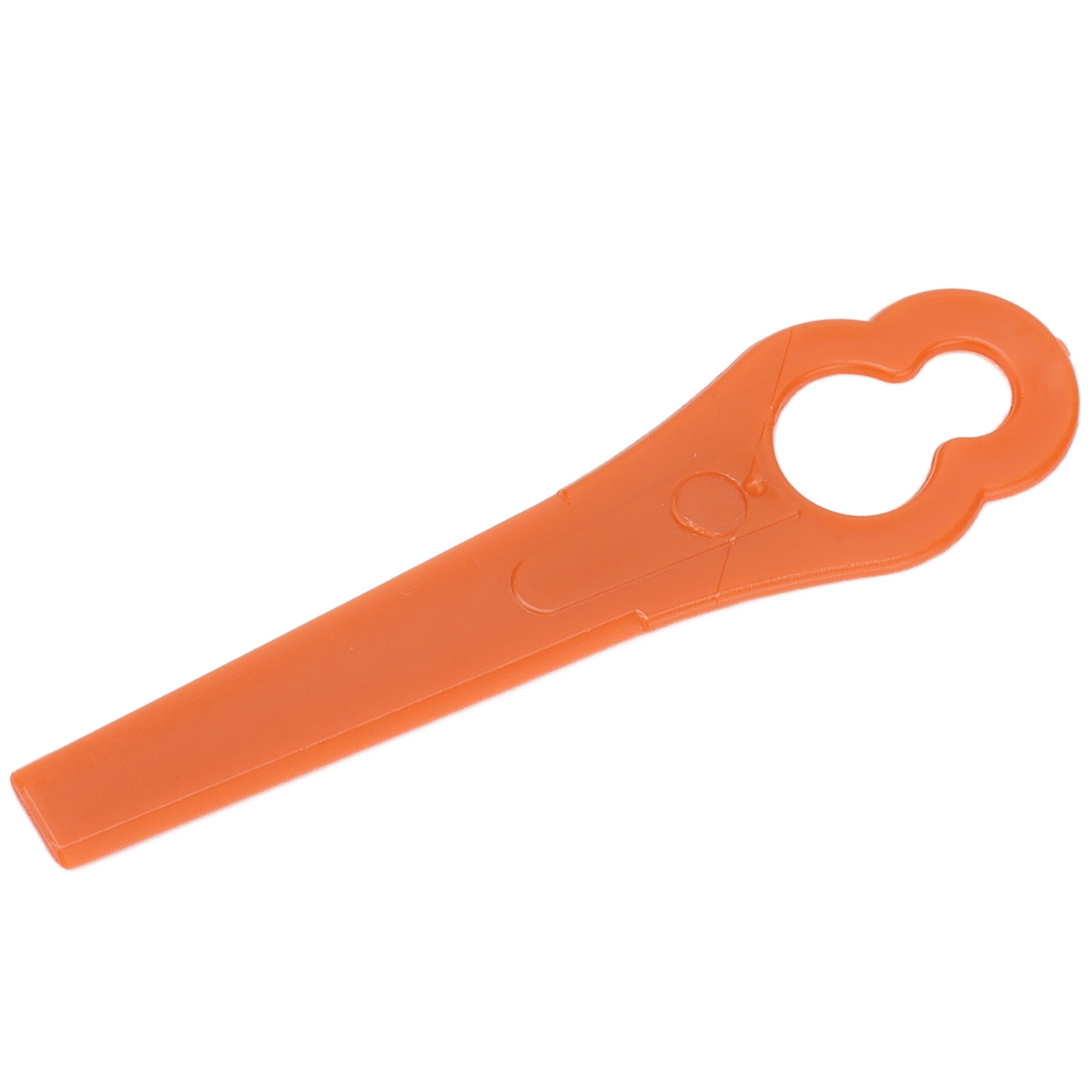 Packung Mit 100 Kunststoff-freischneidermessern, 80 Mm, 11 X 7 Mm Löcher, Für Heckenscheren Und Rasenmäher, Orange