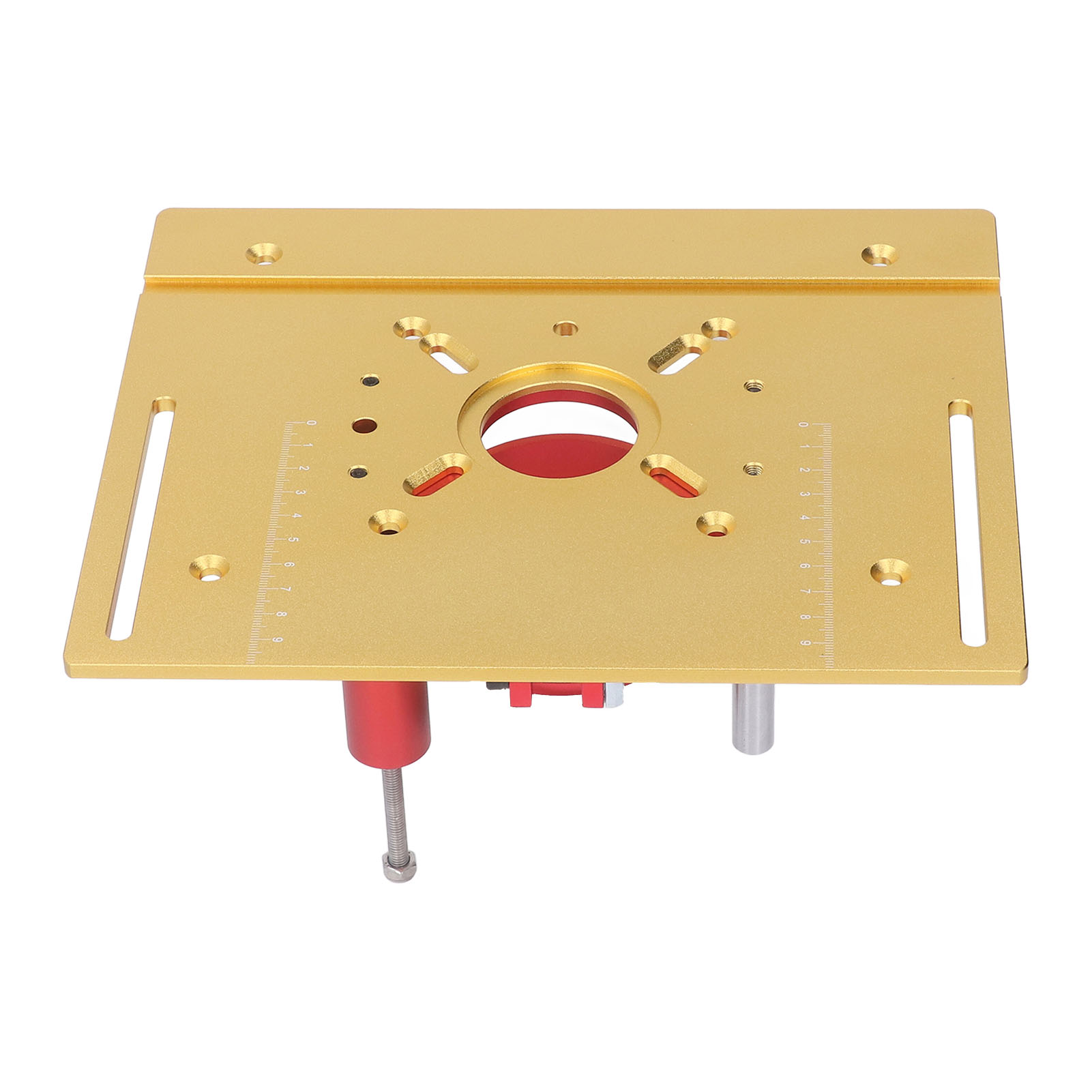 Fräsenhebebühne, Manuelles Hebesystem, Integriertes Tischgestell, Fräse Aus Aluminium Und Edelstahl, Rot