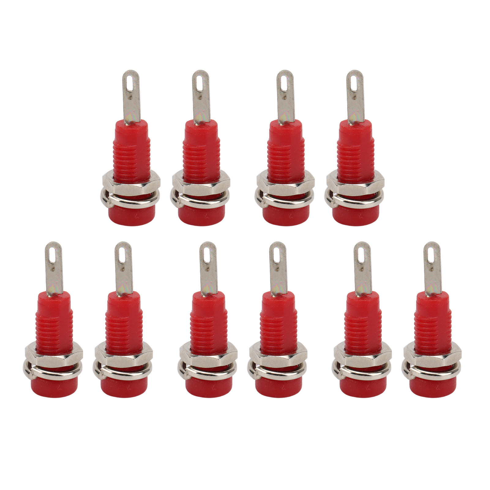 10er-pack J.40003 2-mm-bananenstecker Auf Stecker, Wasserdichter Adapter Für Elektronische Instrumente, Rot