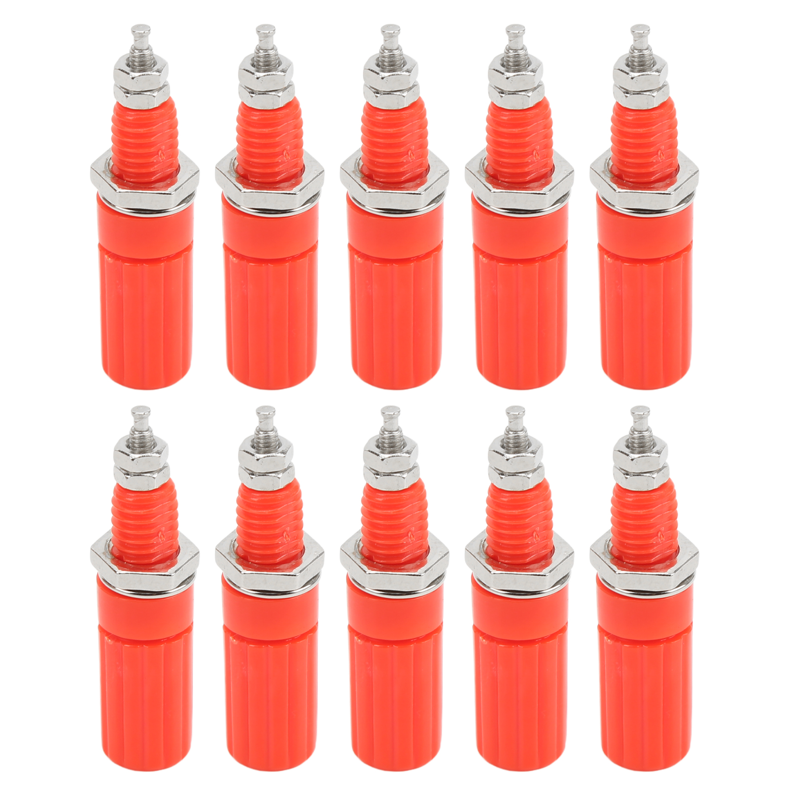 Packung Mit 10 Bananensteckern (4 Mm) Mit M3-schraube Für Elektronische Geräte, Rot