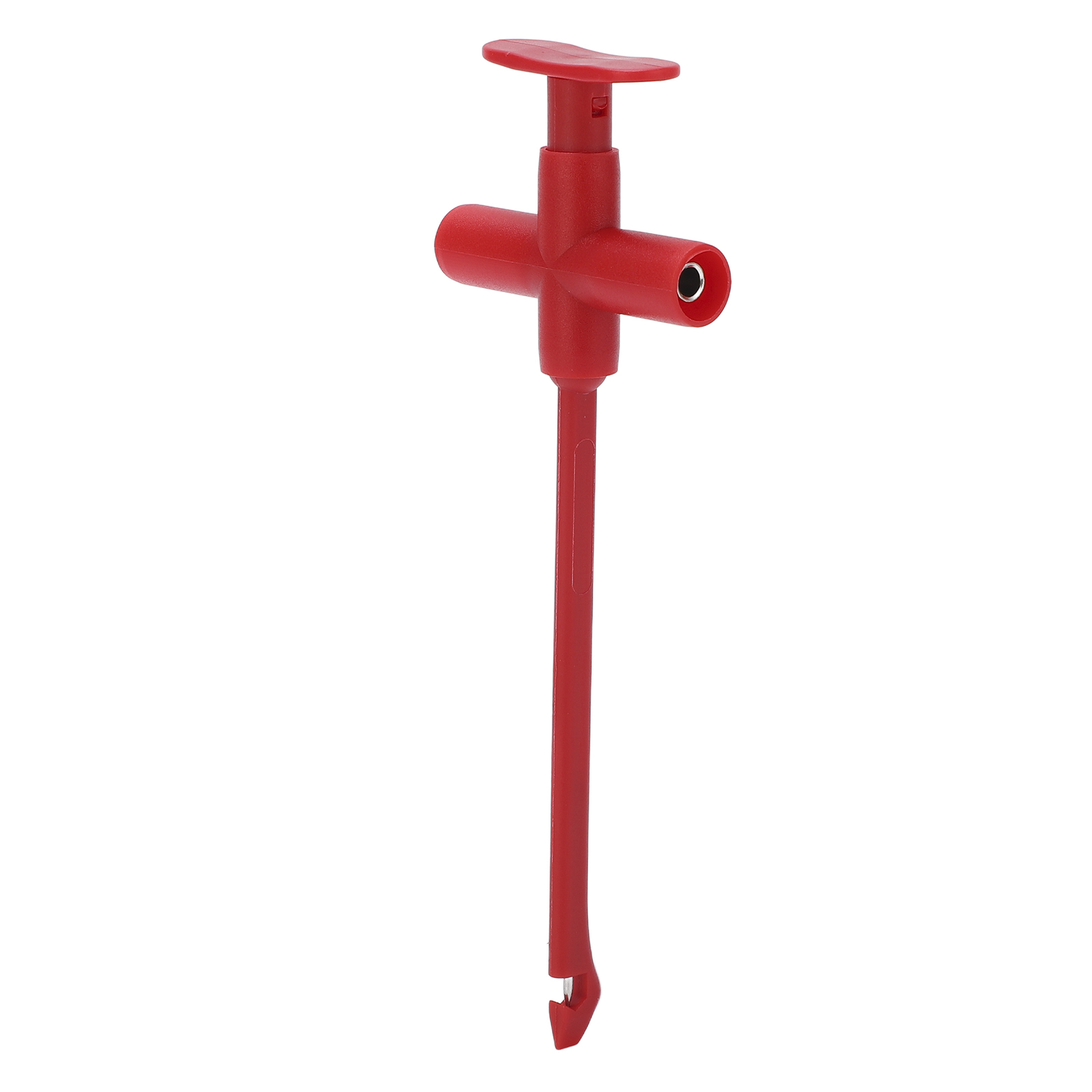 J.30022 Bohrprüfhaken Mit 4-mm-bananenstecker, Universelles Diagnose- Und Reparaturwerkzeug Für Multimeter, Rot