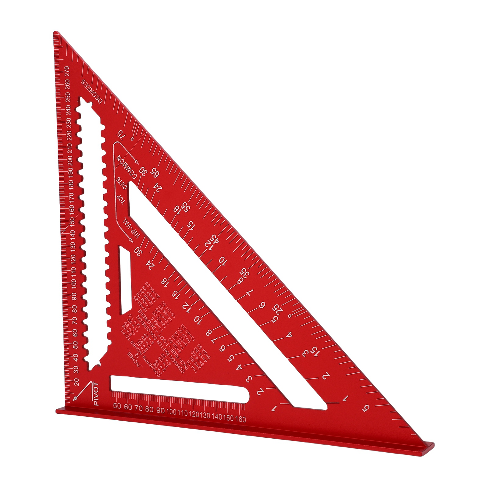 12-zoll-zimmermannswinkel Aus Aluminium, Anreißwerkzeug Für Holz Und Metall, Dreieckswinkelmesser, Winkel Für Tischler- Und Rahmenarbeiten, Rot