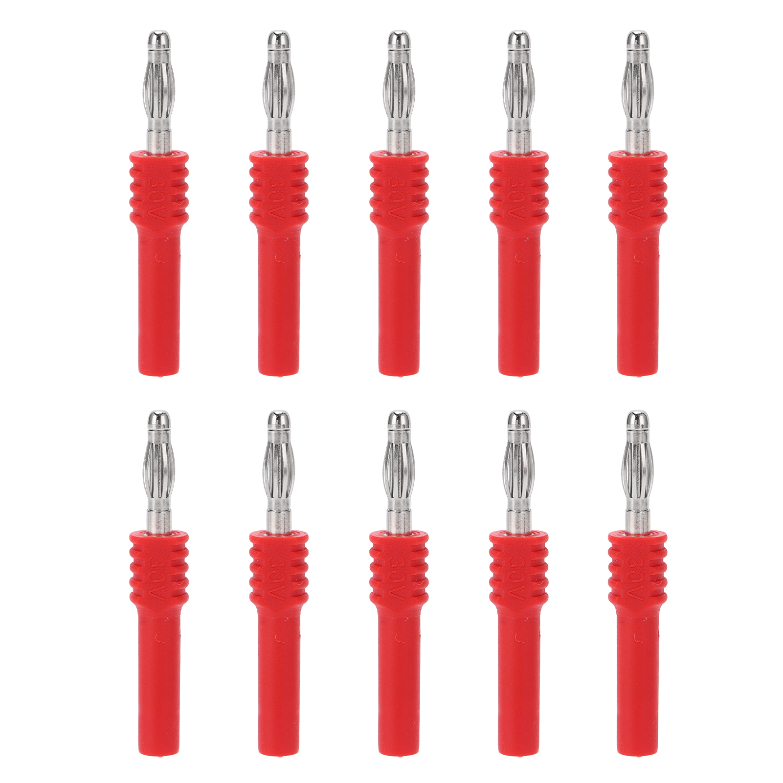10 Stück J.20025 Bananenstecker-adapter 4 Mm Stecker Auf 2 Mm Buchse Für Multimeter Und Industrielle Anwendungen, Rot