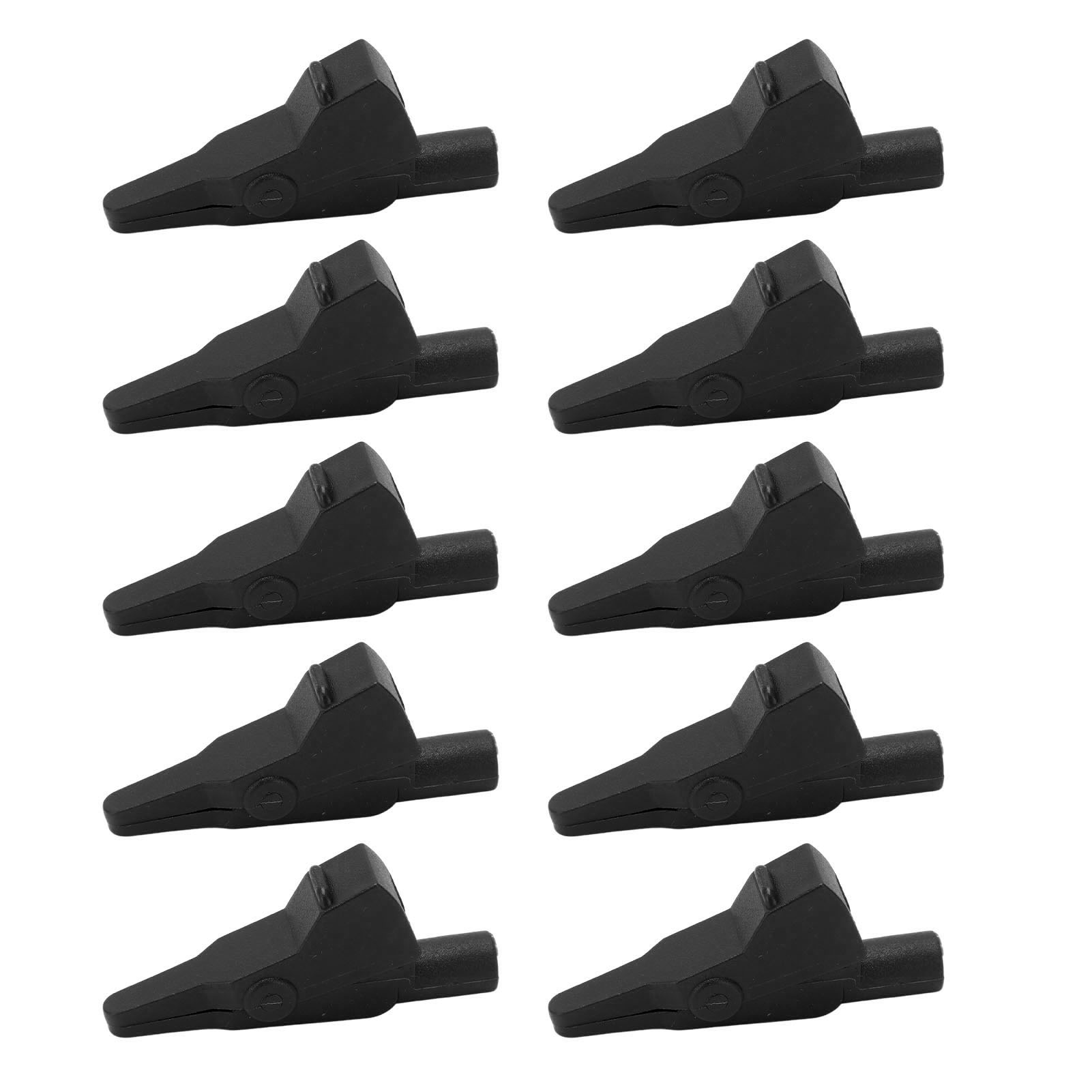 Packung Mit 10 J.60032 4-mm-bananenstecker-prüfklemmen (weiblich) Für Elektronische Messgeräte, Geschlossene Abdeckung, Schwarz